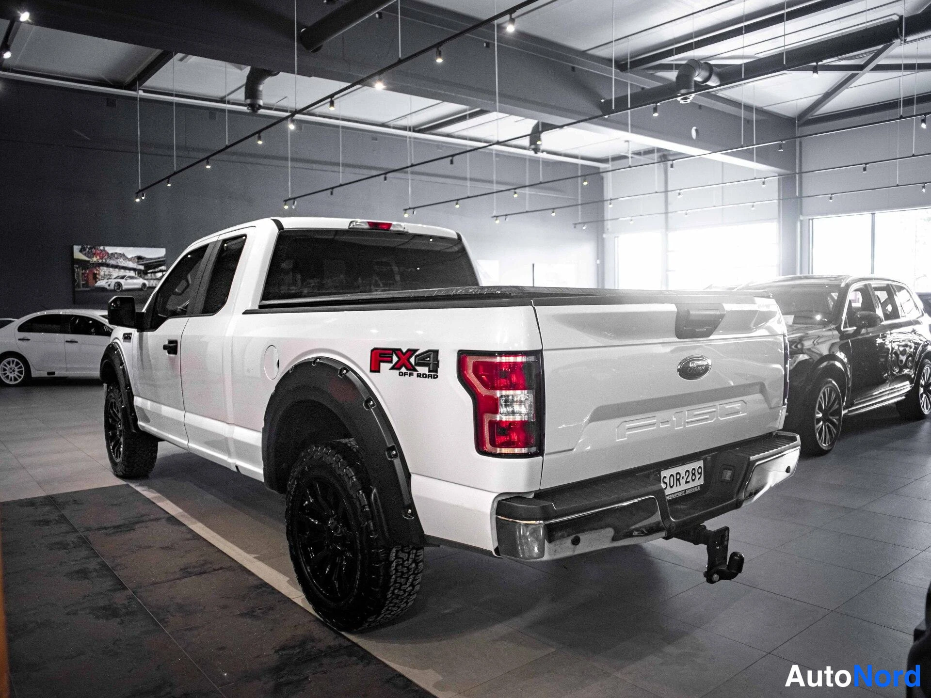Valkoinen Ford F-150 2019, takaviisto, kuva 7