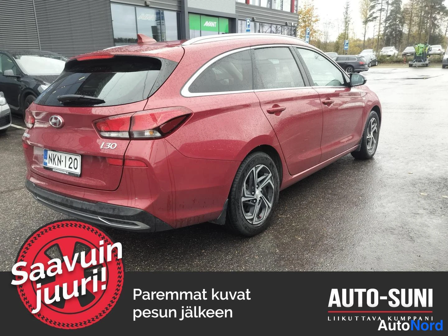 Punainen Hyundai i30 2021, takaviisto, kuva 5