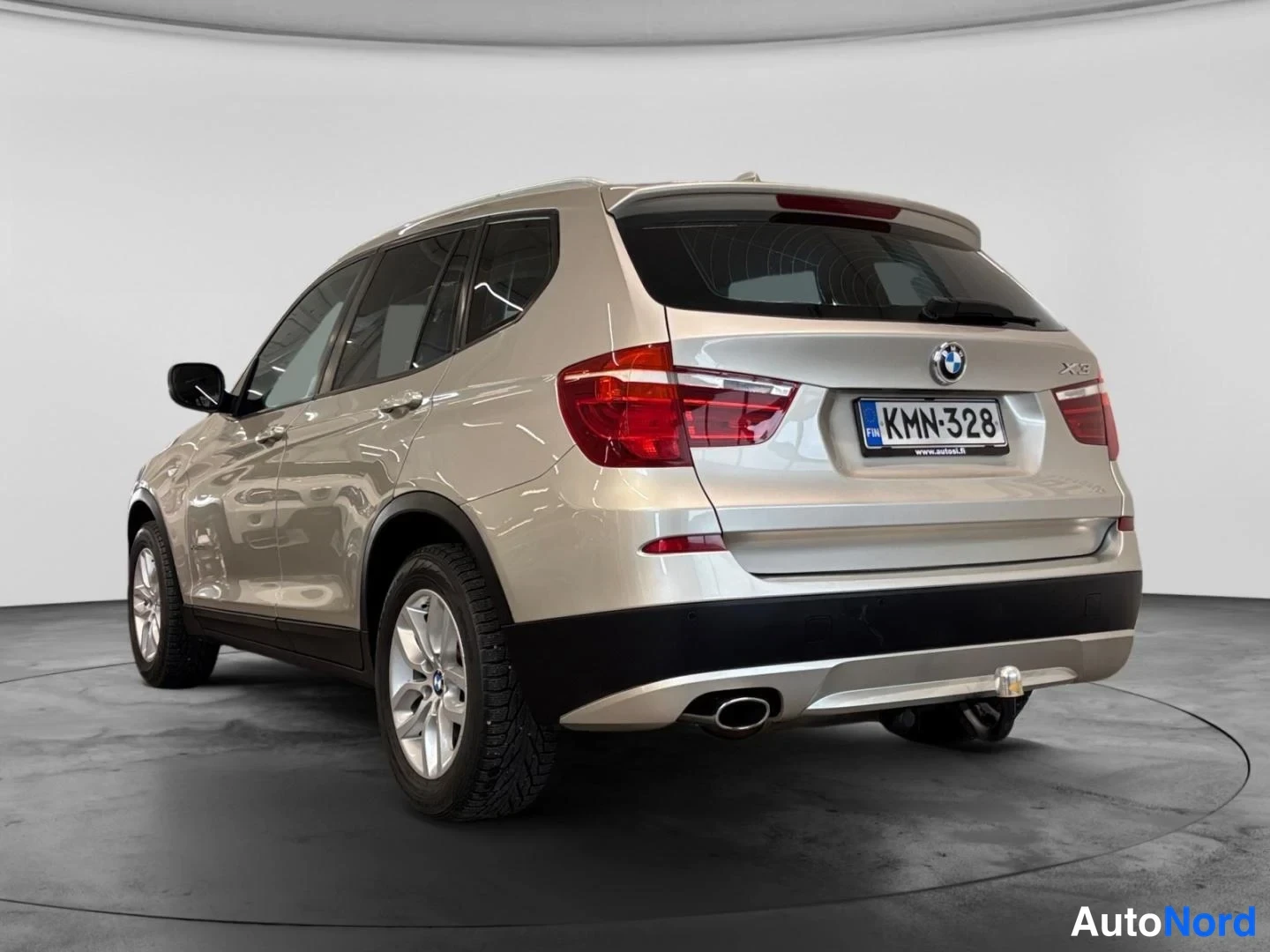 Harmaa BMW X3 xDrive20d 2014, takaviisto, kuva 5