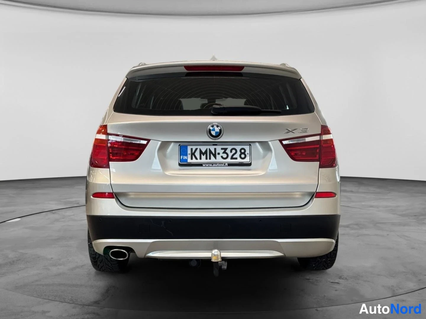 Harmaa BMW X3 xDrive20d 2014, takaa, kuva 7