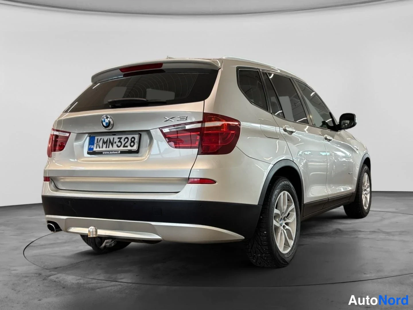 Harmaa BMW X3 xDrive20d 2014, takaviisto, kuva 6