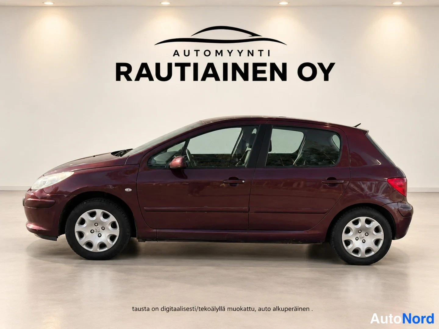 Ruskea Peugeot 307 2006, sivulta, kuva 3