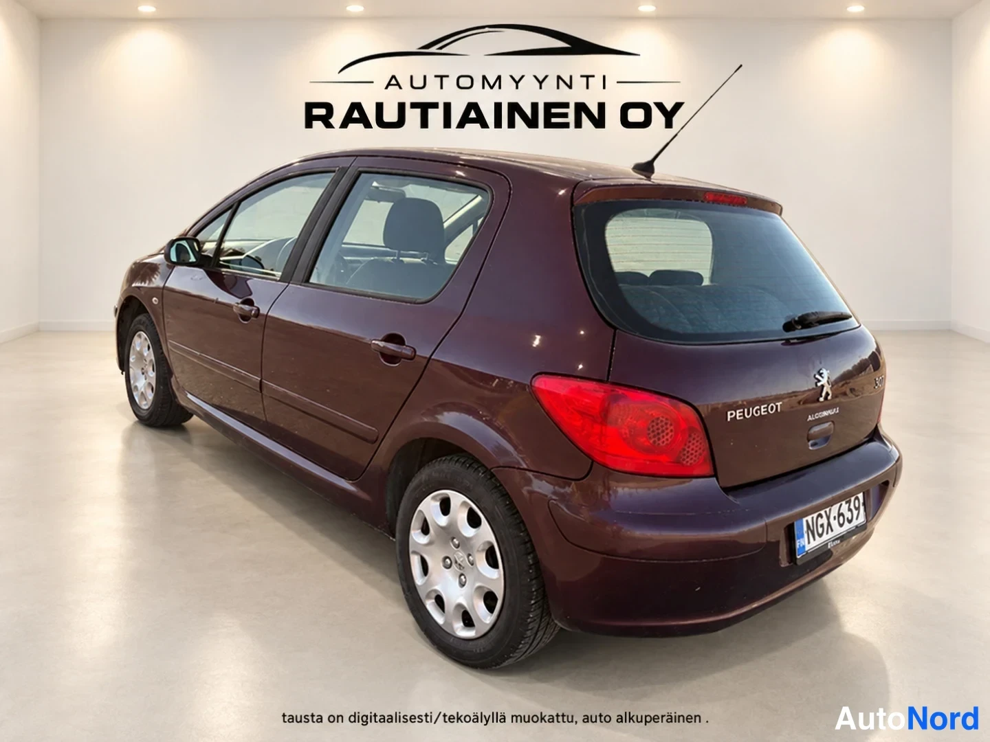 Ruskea Peugeot 307 2006, takaviisto, kuva 5