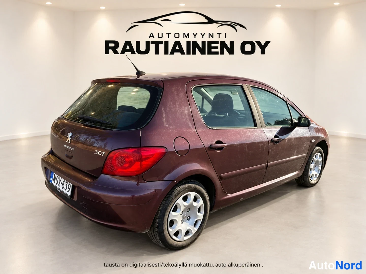Ruskea Peugeot 307 2006, takaviisto, kuva 6