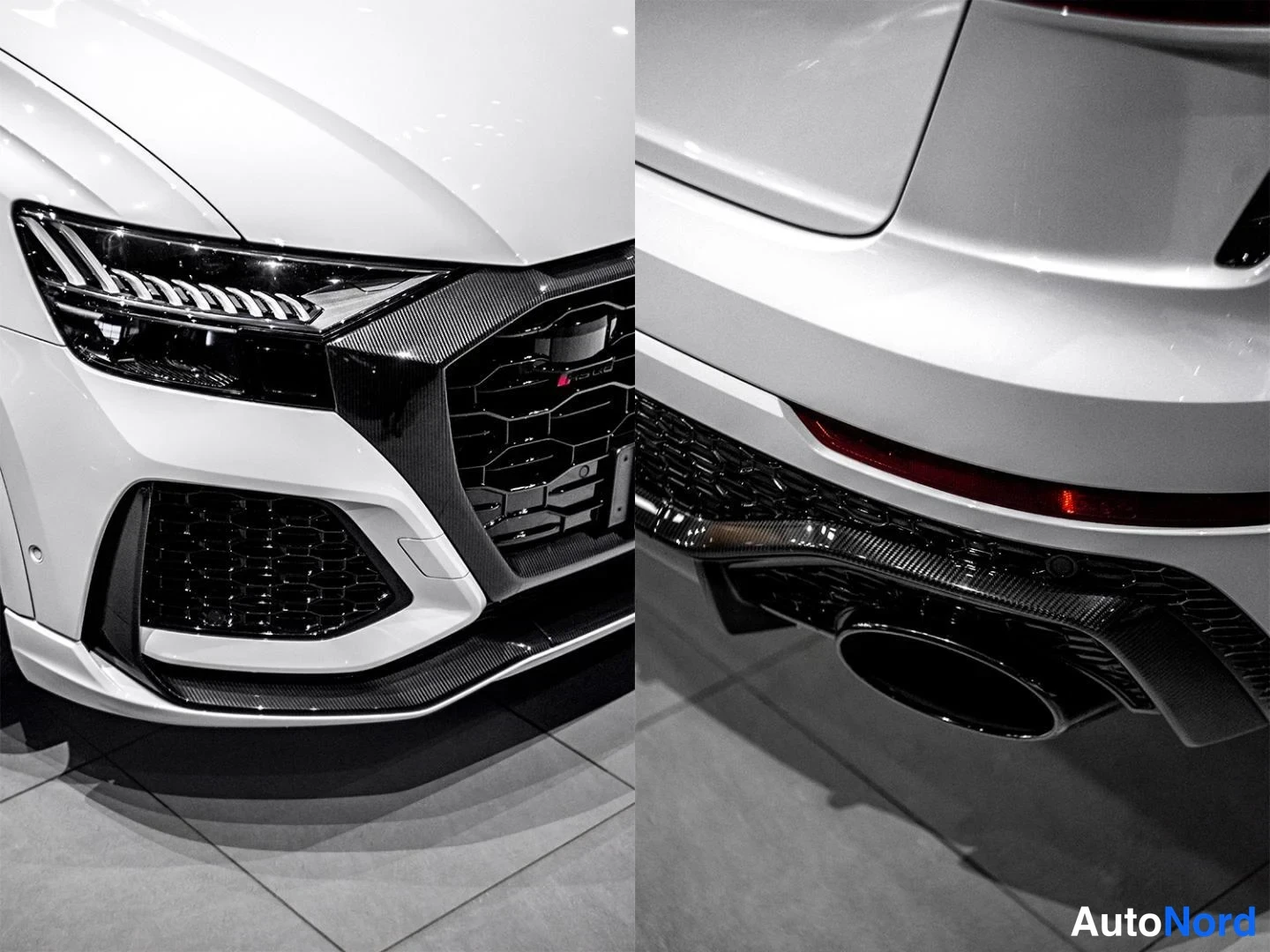 Valkoinen Audi RS Q8 2020, yksityiskohta, kuva 19