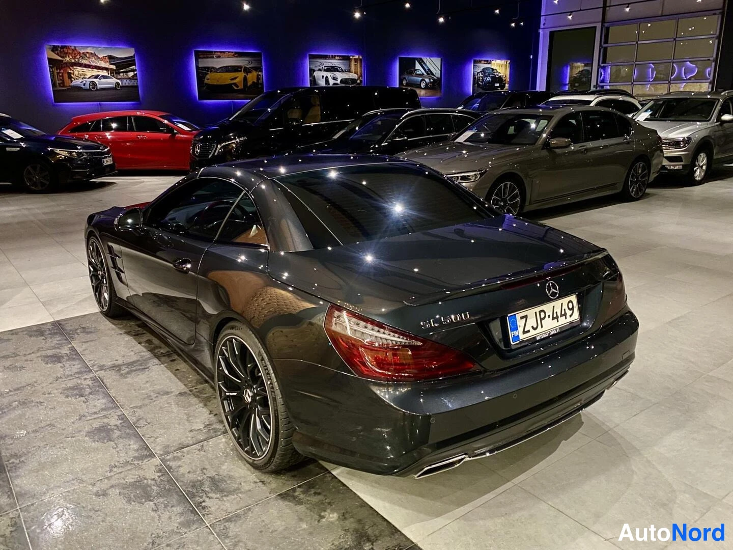 Harmaa Mercedes-Benz SL 500 2012, takaviisto, kuva 10
