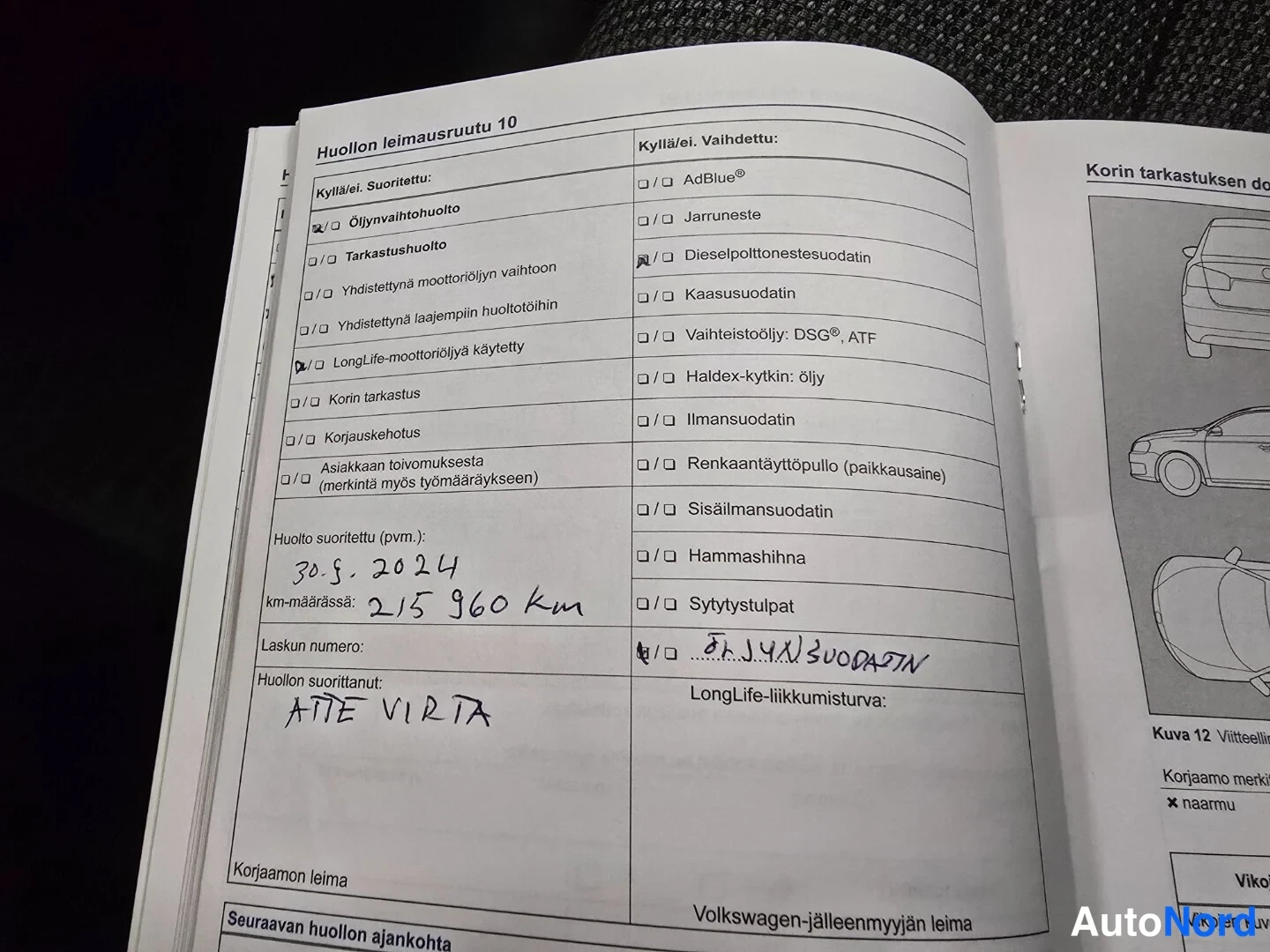 Musta Volkswagen Passat 2014, asiakirja, kuva 29