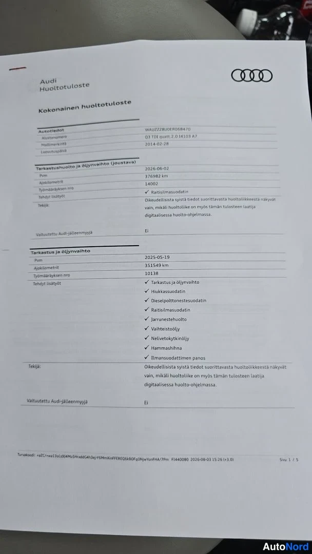 Valkoinen Audi Q3 2014, kuva 22