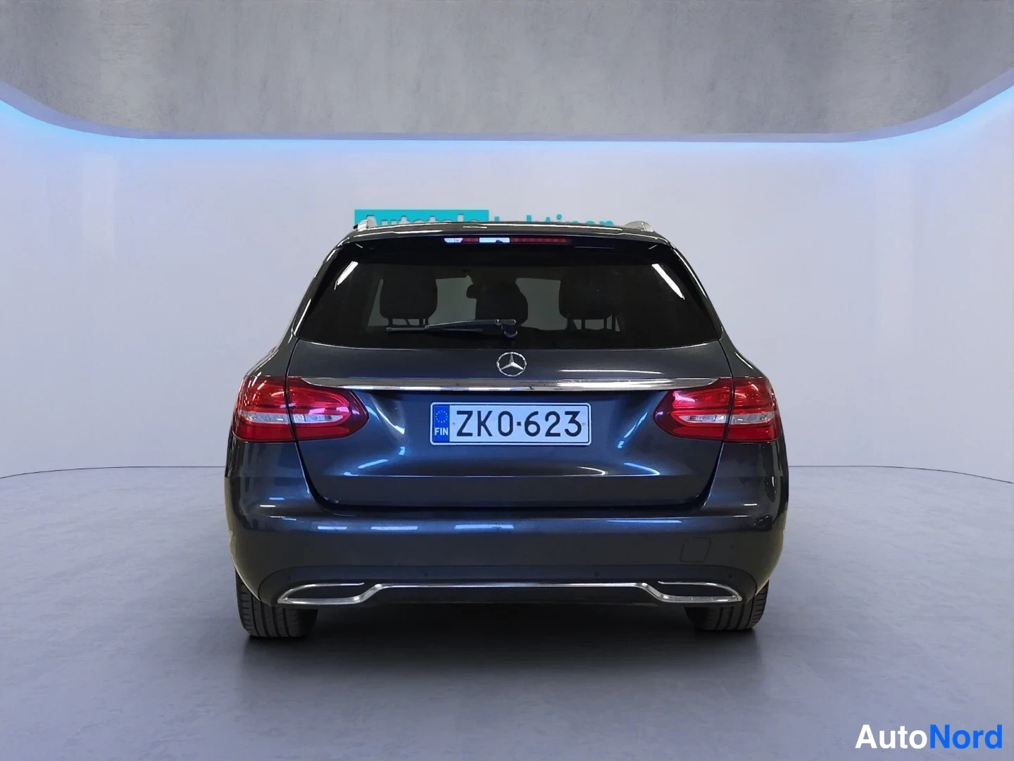Harmaa Mercedes-Benz C 2015, takaa, kuva 8