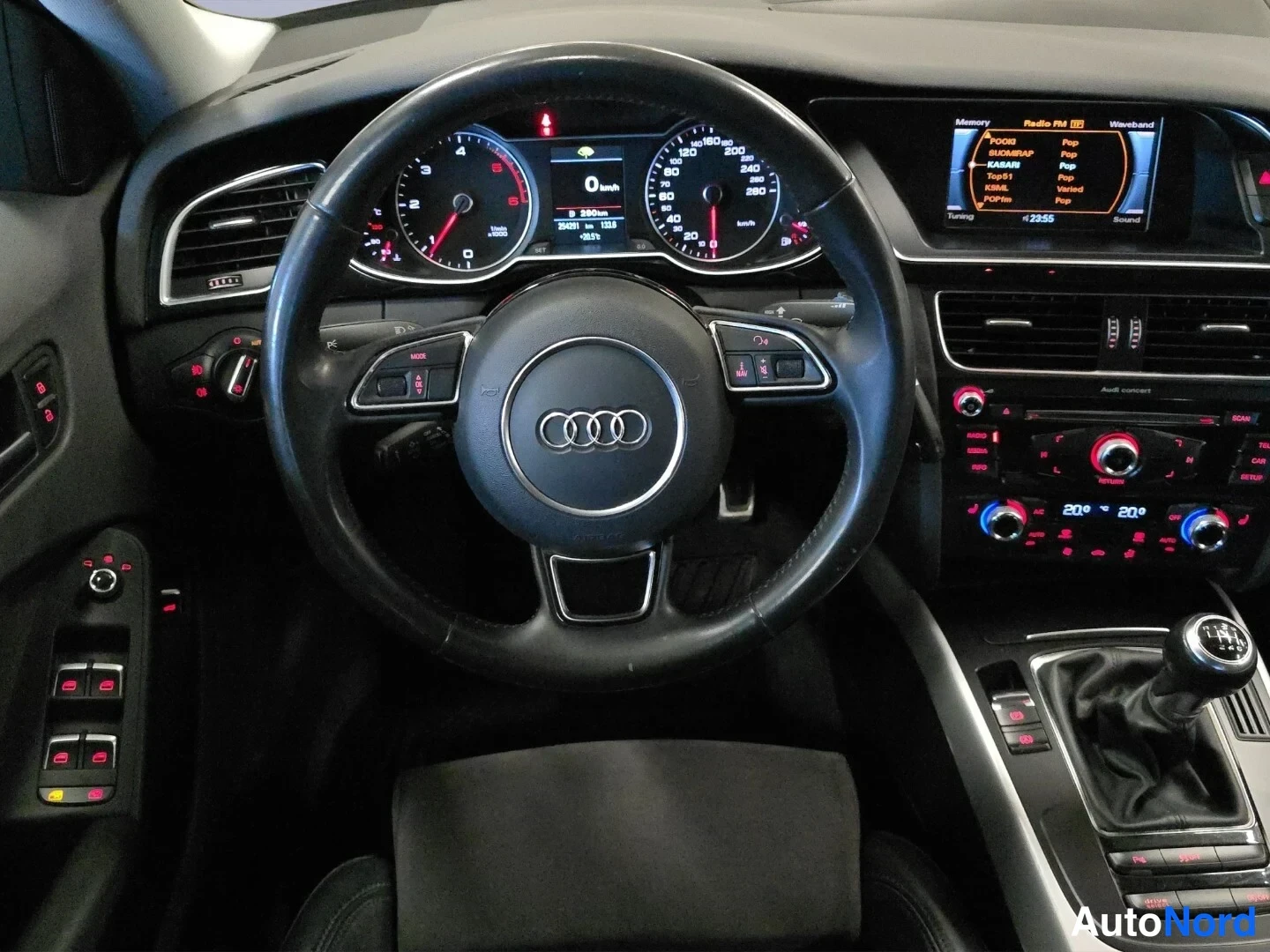 Grey Audi A4 2015, cockpit, photo 10