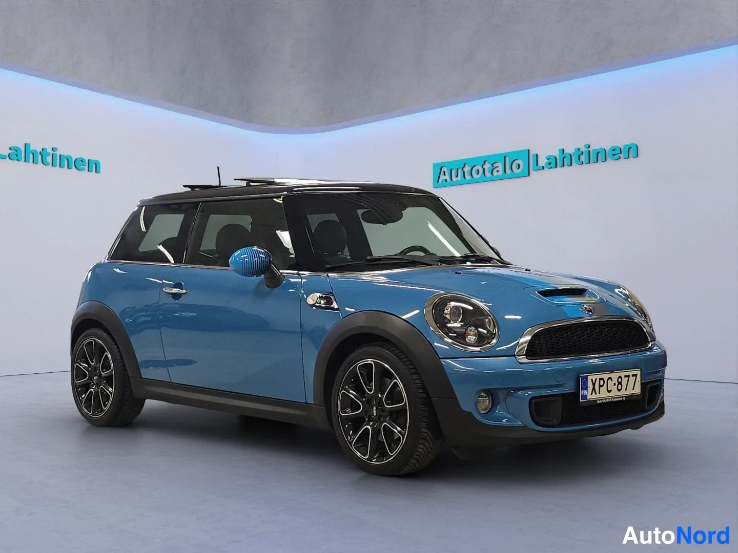 Sininen Mini Cooper S 2013, etuviisto, keula oikealle, kuva 3