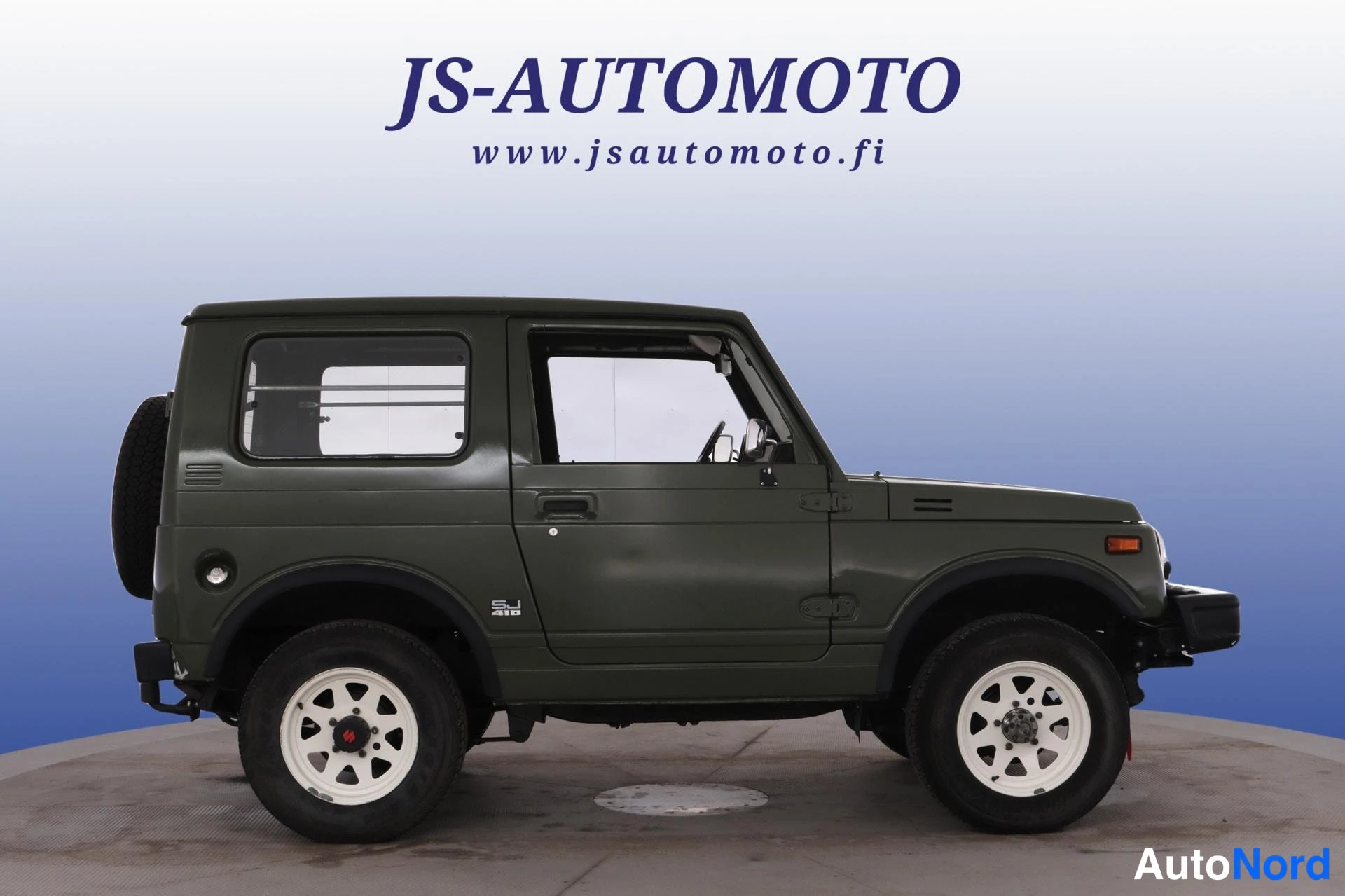 Vihreä Suzuki SJ410 1982, sivulta, kuva 3