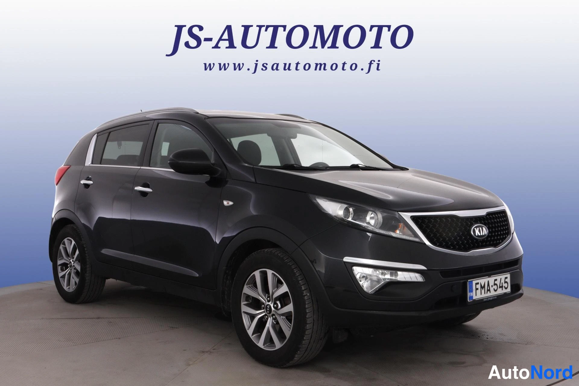 Musta Kia Sportage 2016, etuviisto, keula oikealle, kuva 4