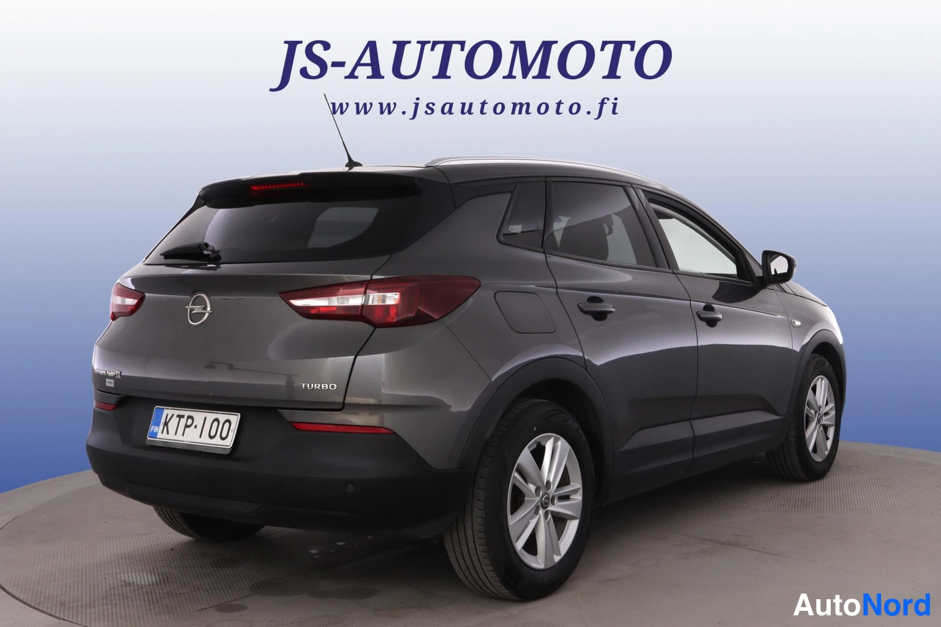 Harmaa Opel Grandland X 2019, takaviisto, kuva 5