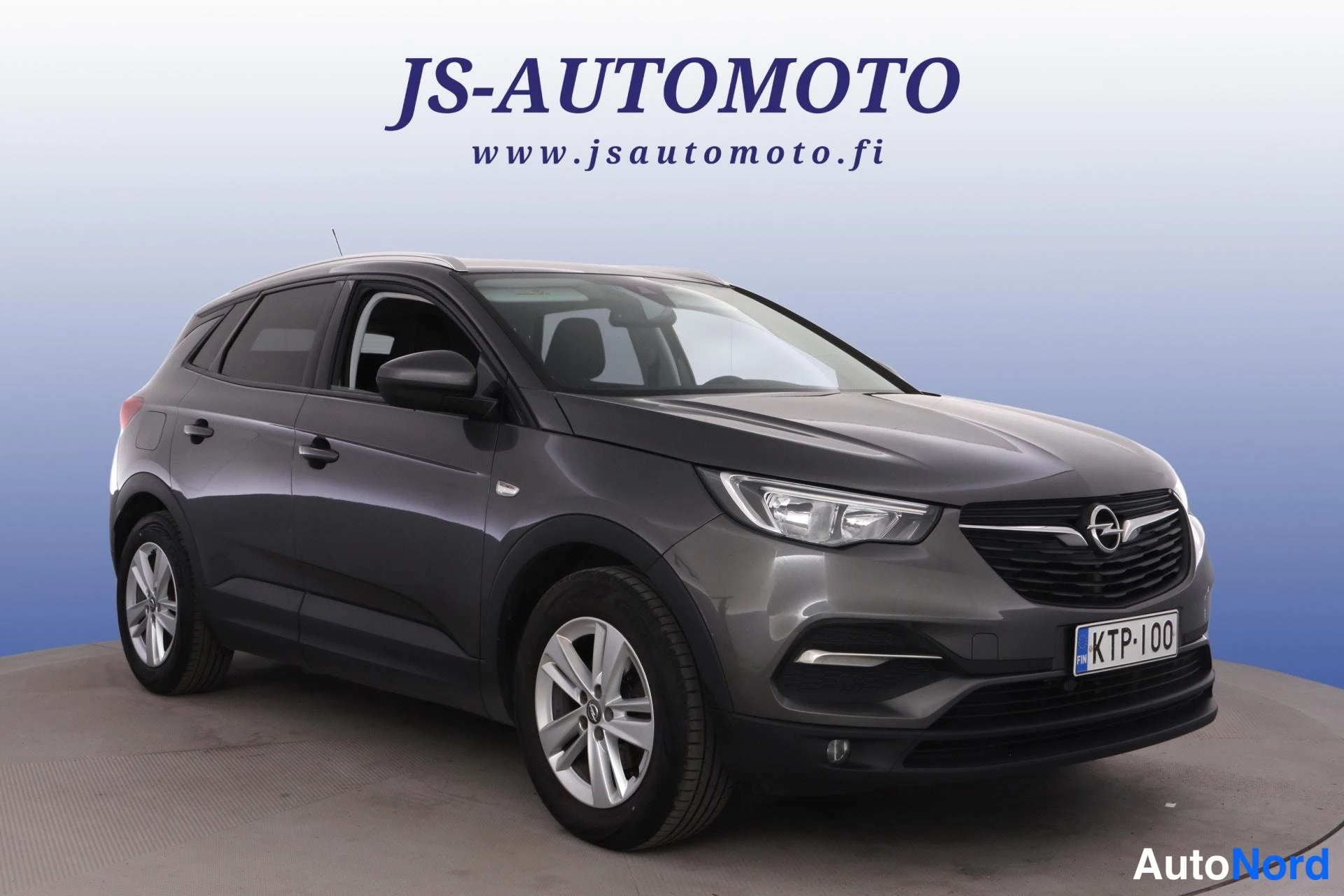 Harmaa Opel Grandland X 2019, etuviisto, keula oikealle, kuva 4
