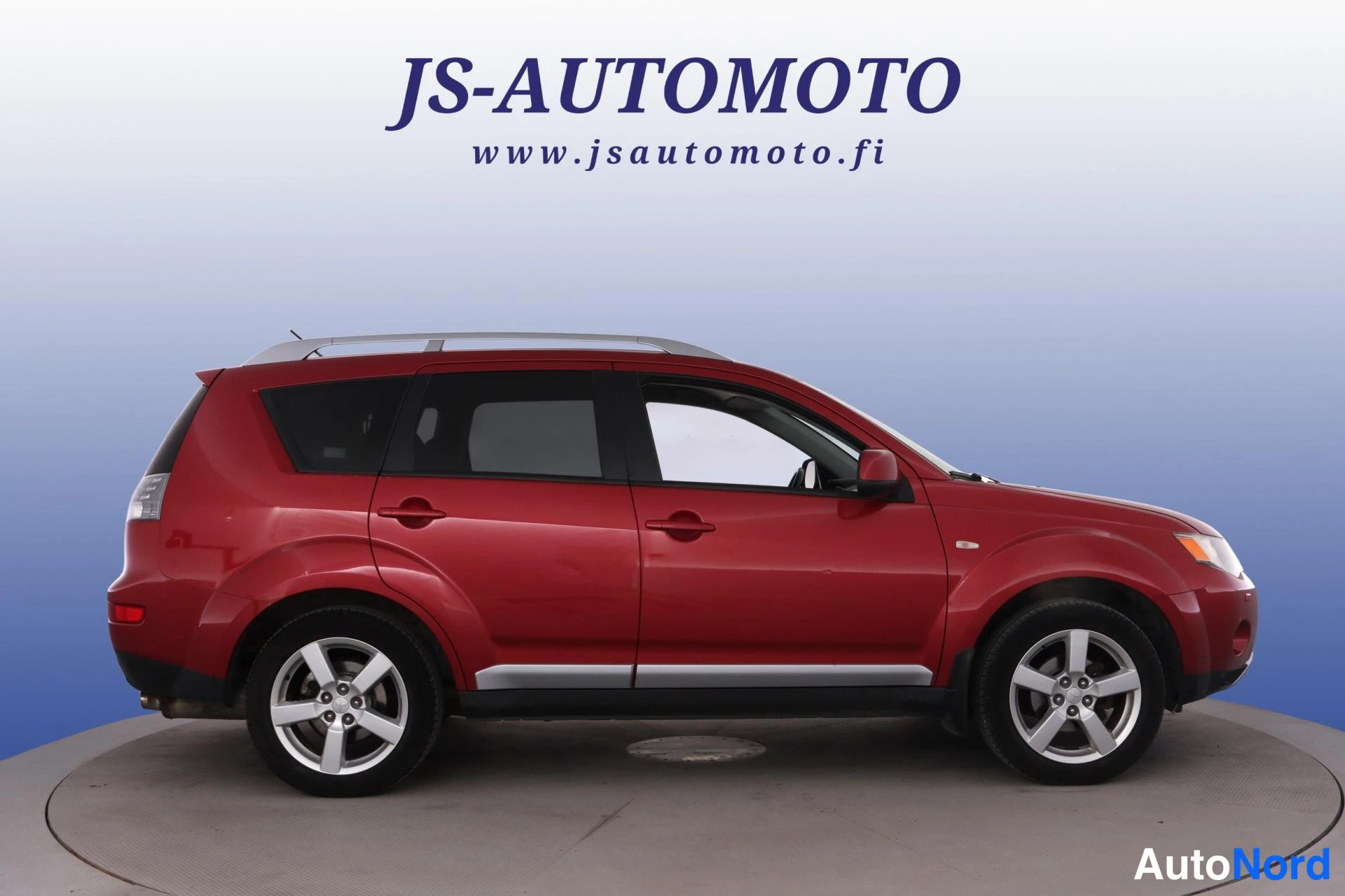 Punainen Mitsubishi Outlander 2008, sivulta, kuva 4