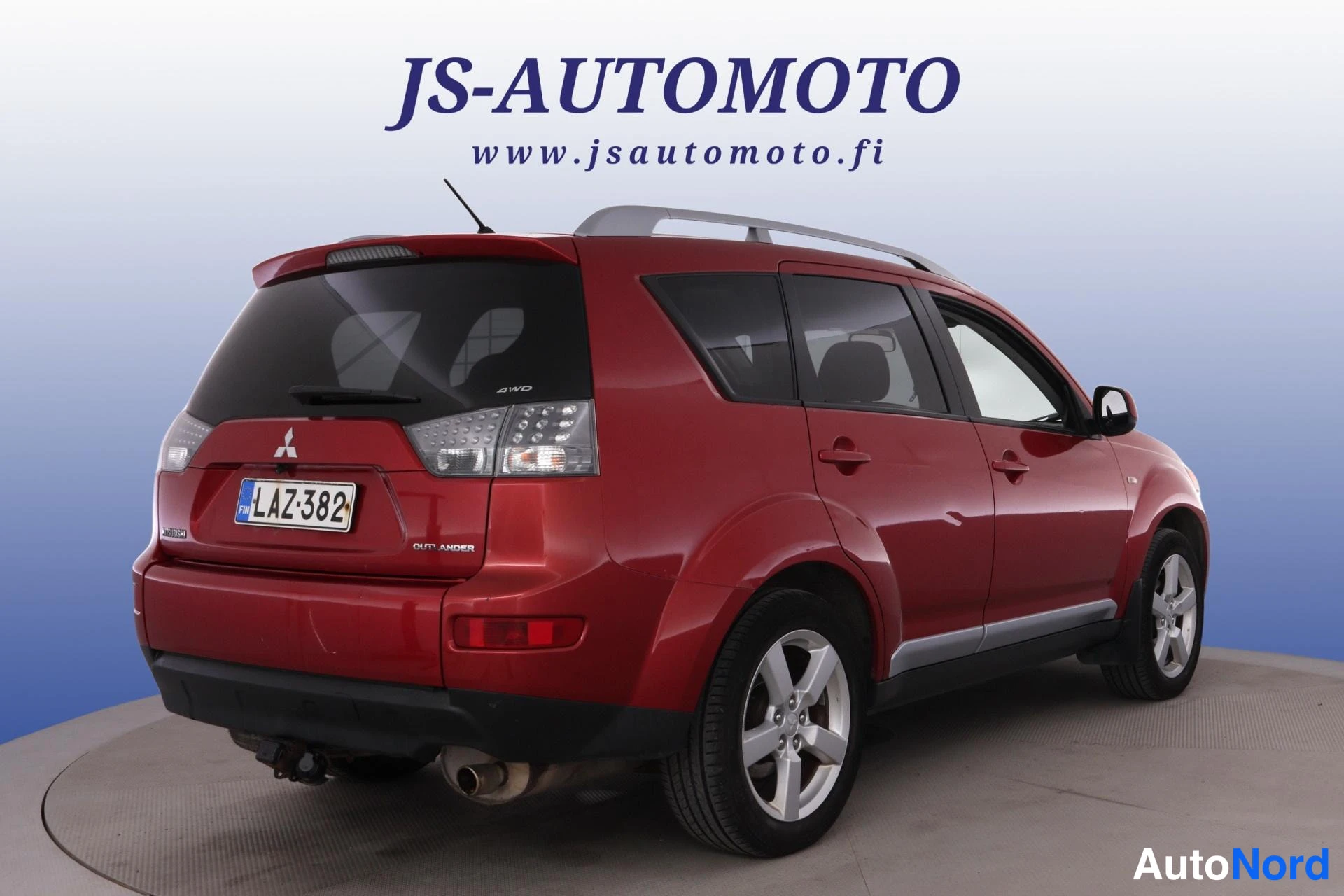 Punainen Mitsubishi Outlander 2008, takaviisto, kuva 5
