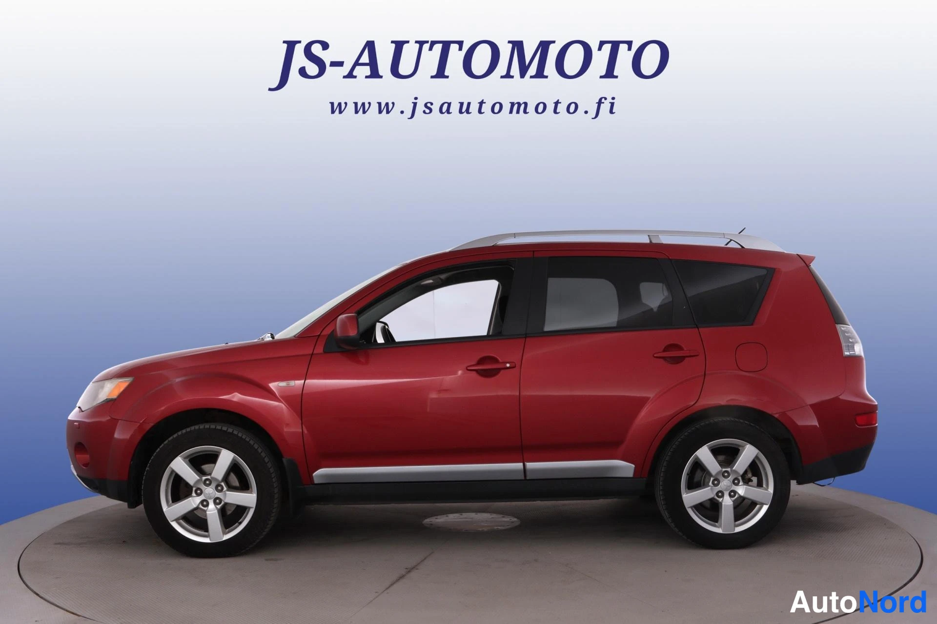 Punainen Mitsubishi Outlander 2008, etuviisto, keula vasemmalle, kuva 2