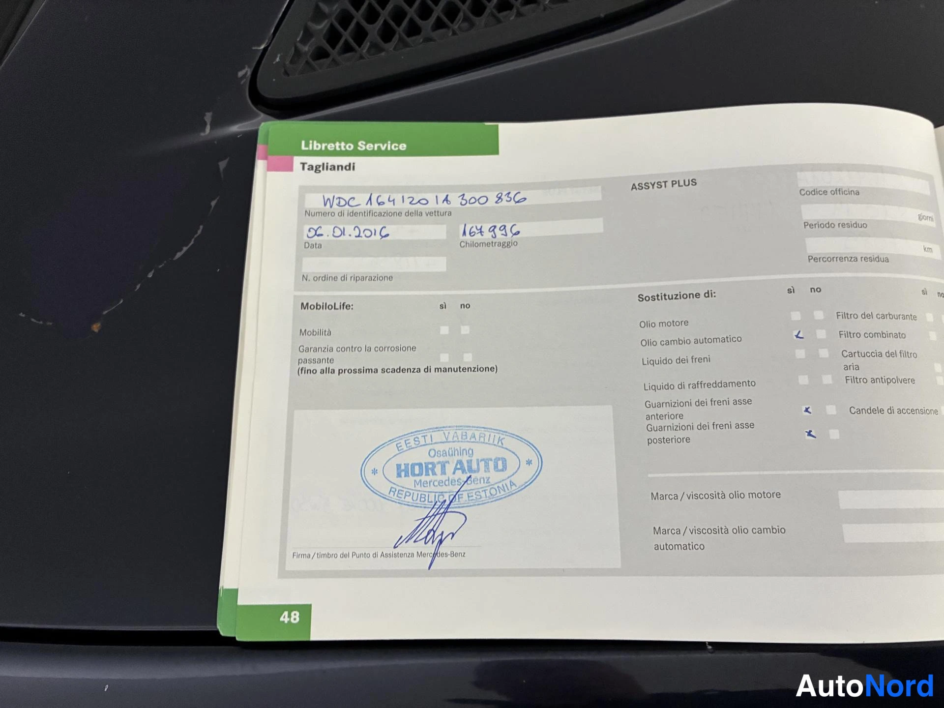 Sininen Mercedes-Benz ML 2007, asiakirja, kuva 18