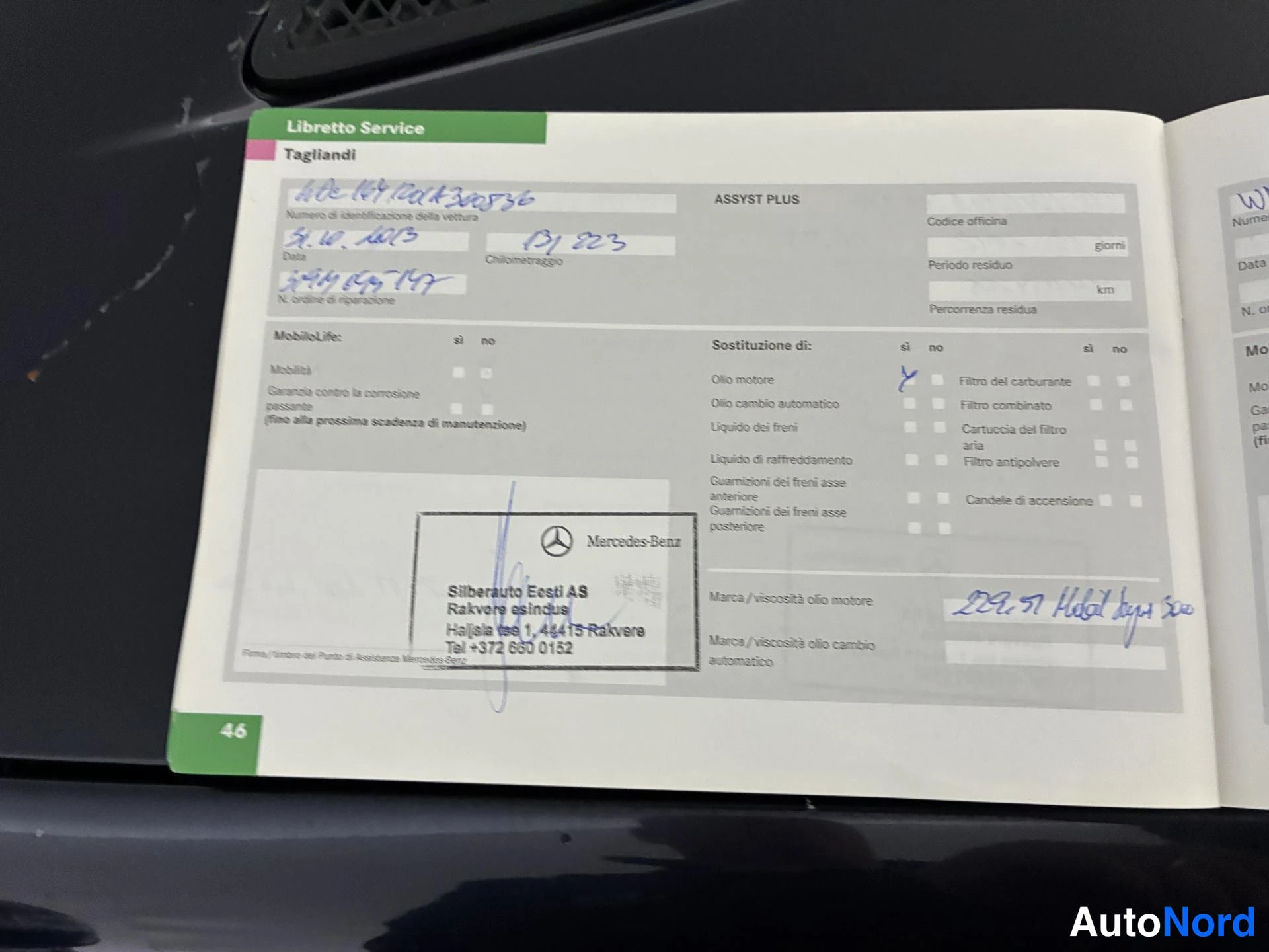 Sininen Mercedes-Benz ML 2007, asiakirja, kuva 20