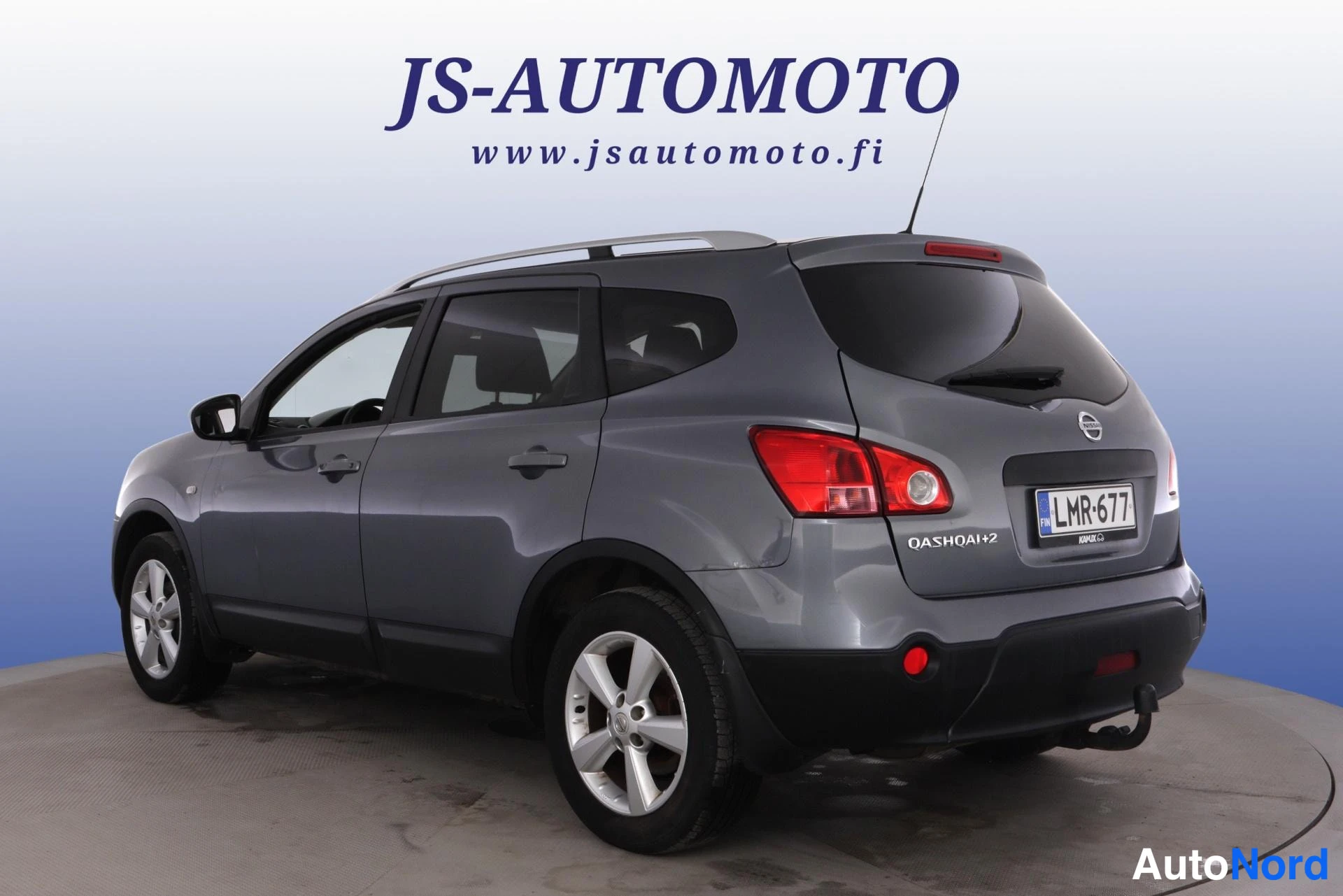 Sininen Nissan Qashqai+2 2009, takaviisto, kuva 6
