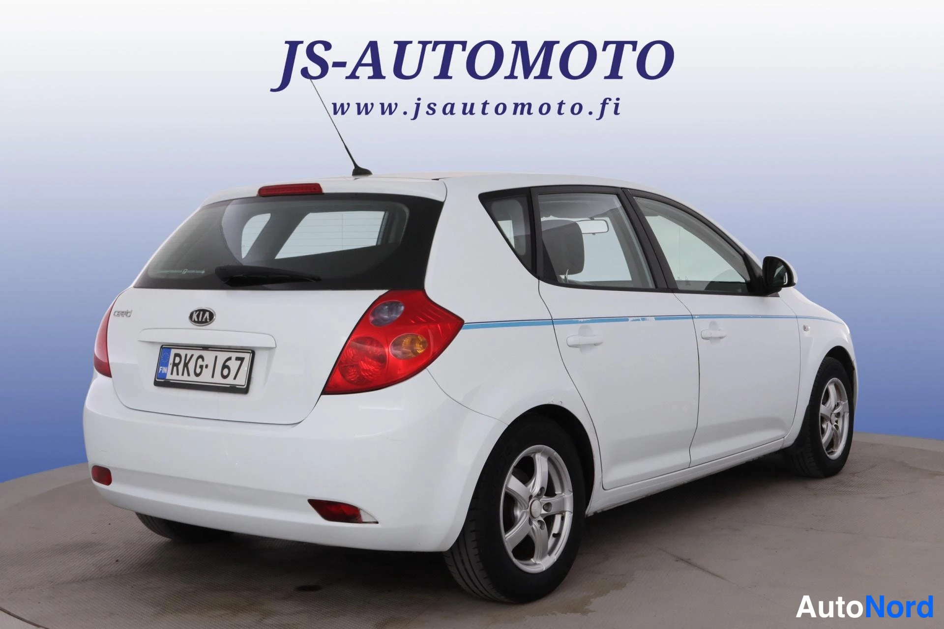 Valkoinen Kia Ceed 2007, takaviisto, kuva 5