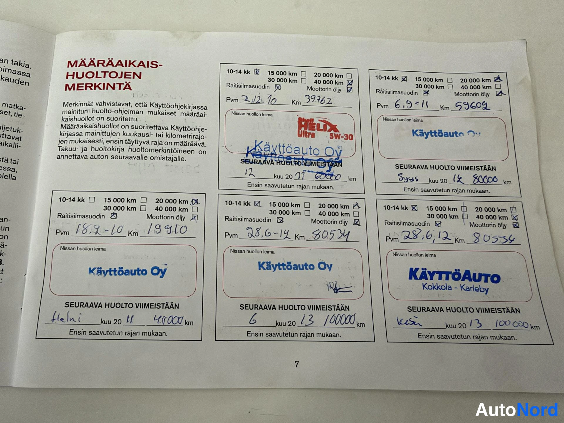Ruskea Nissan Qashqai+2 2009, asiakirja, kuva 22