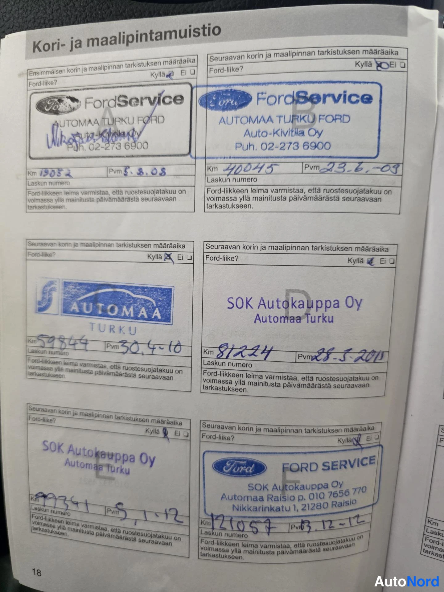 Keltainen Ford Mondeo 2008, asiakirja, kuva 21