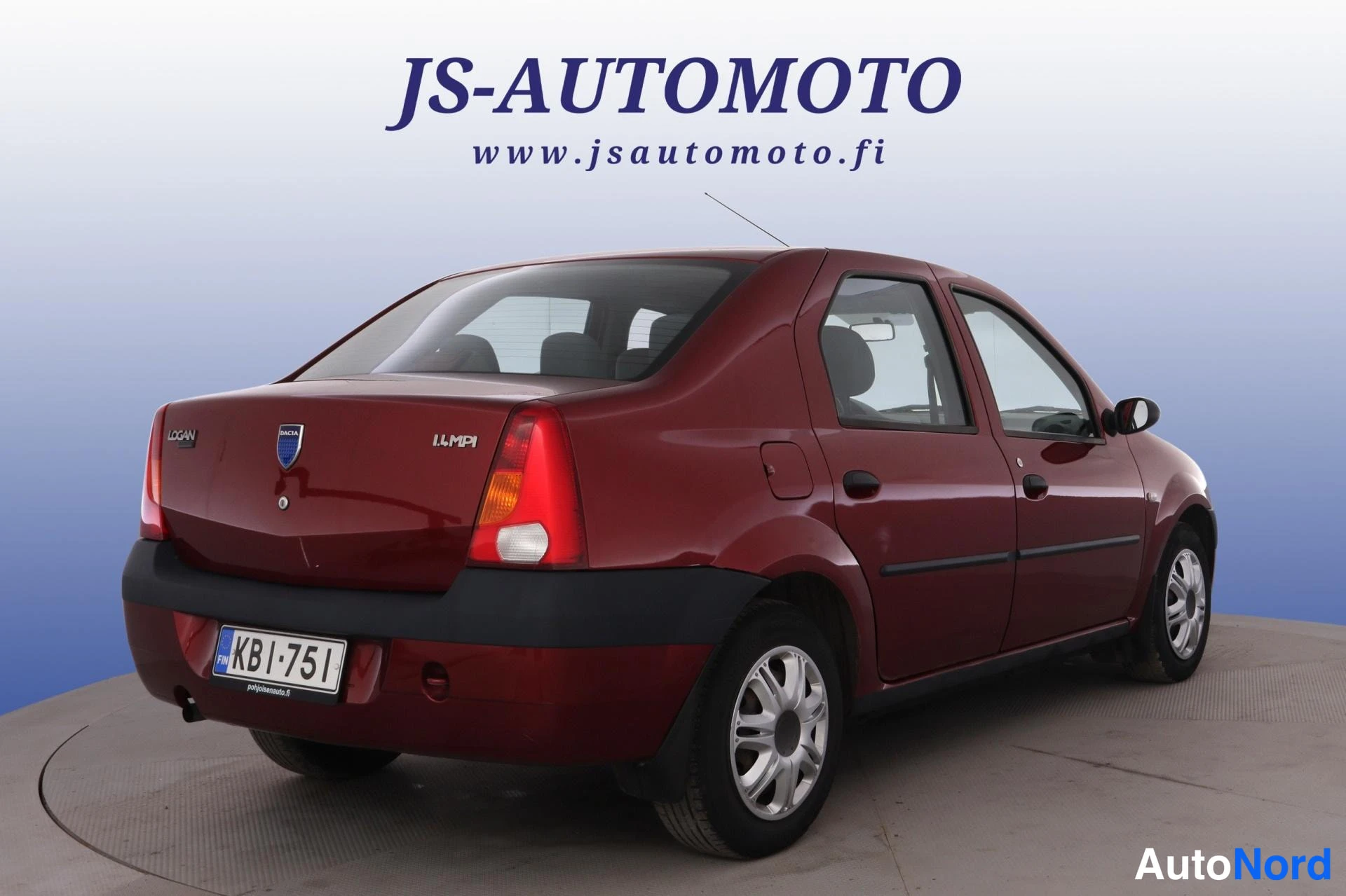 Punainen Dacia Logan 2006, takaviisto, kuva 5