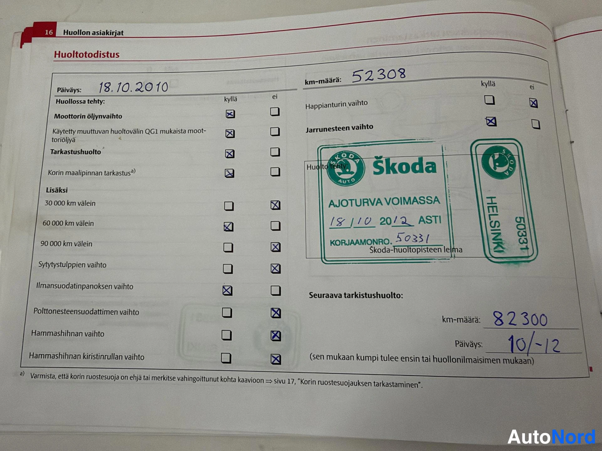 Vihreä Skoda Octavia 2008, asiakirja, kuva 18