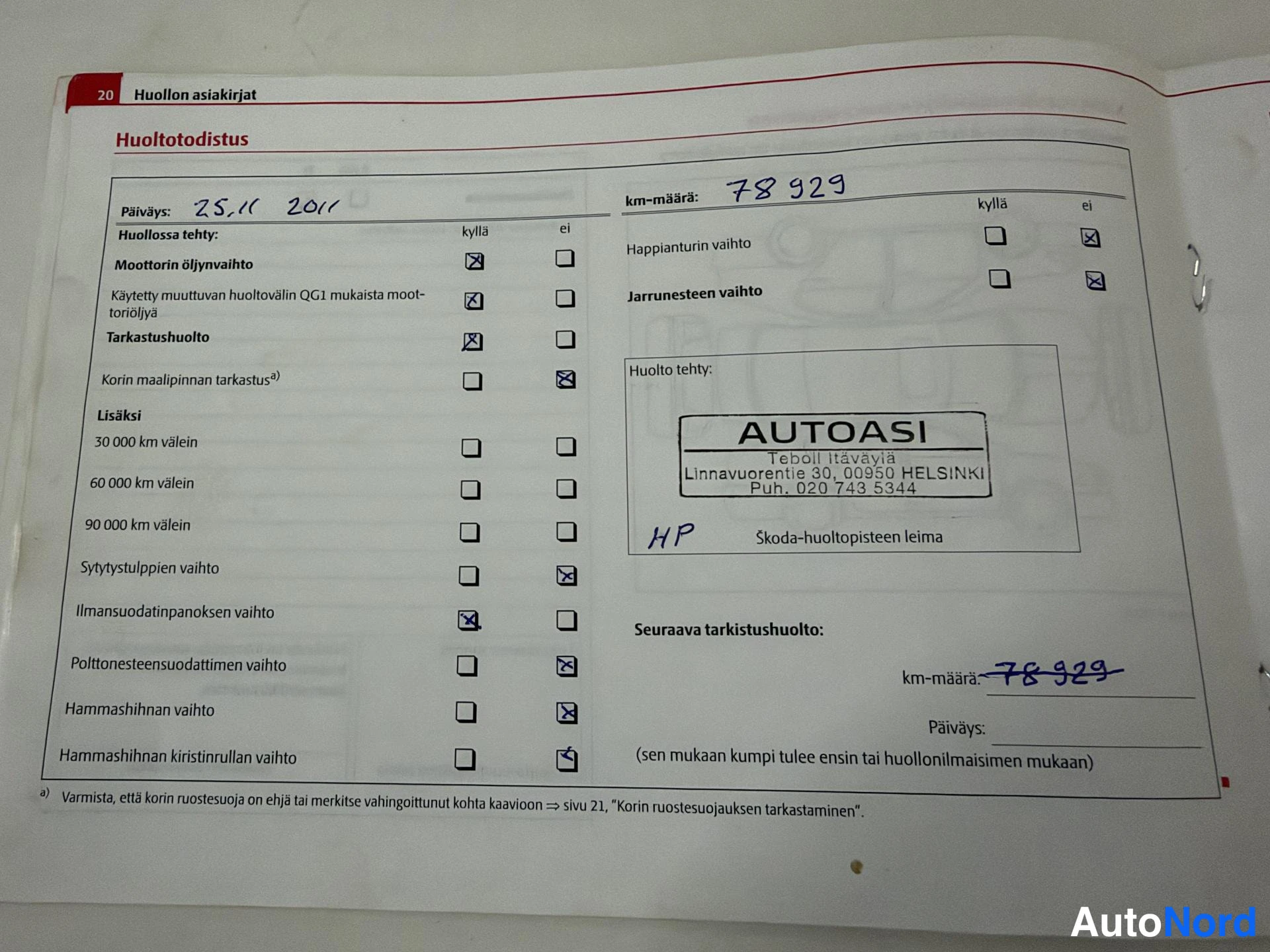 Vihreä Skoda Octavia 2008, asiakirja, kuva 19