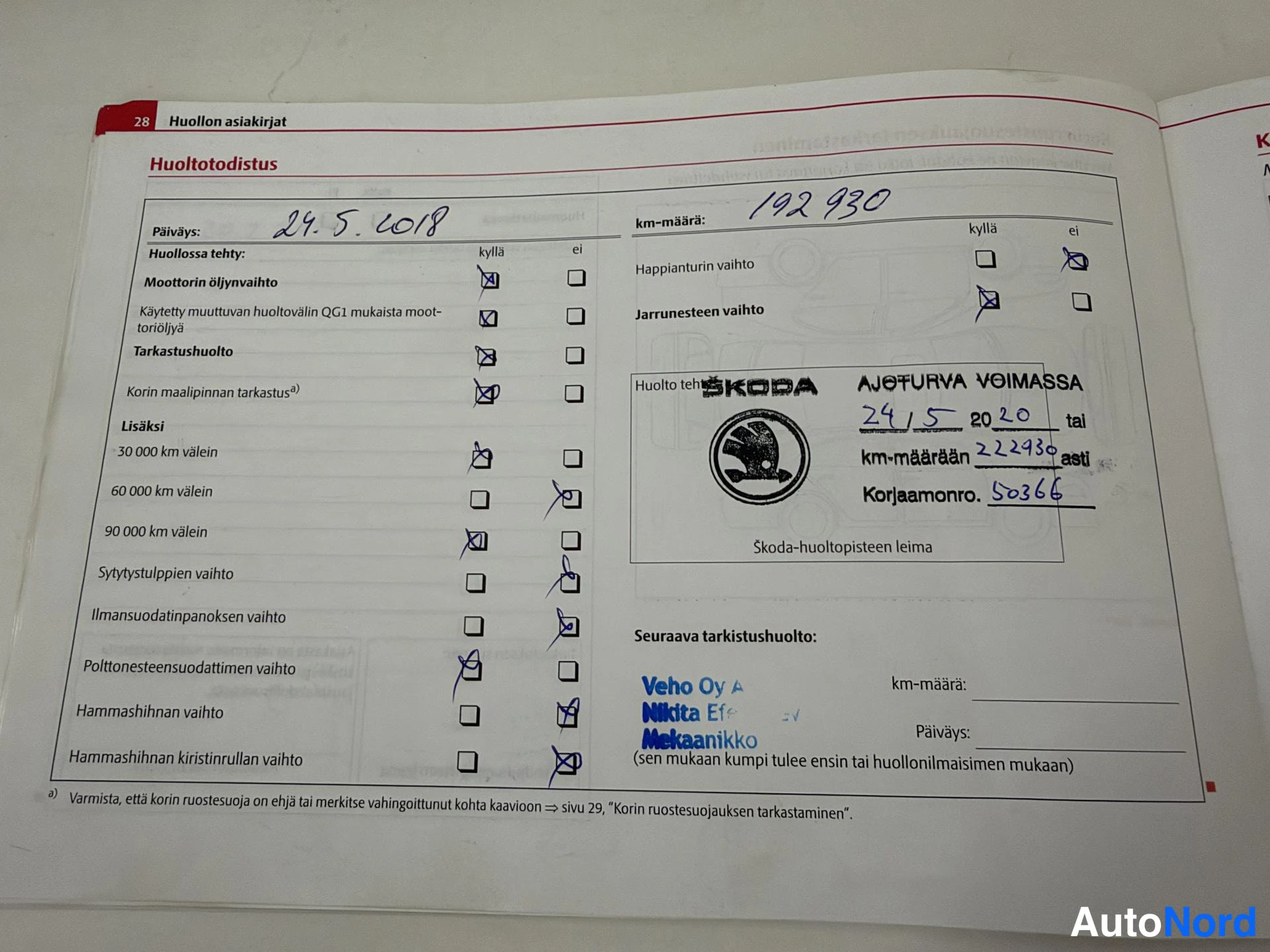 Vihreä Skoda Octavia 2008, asiakirja, kuva 23