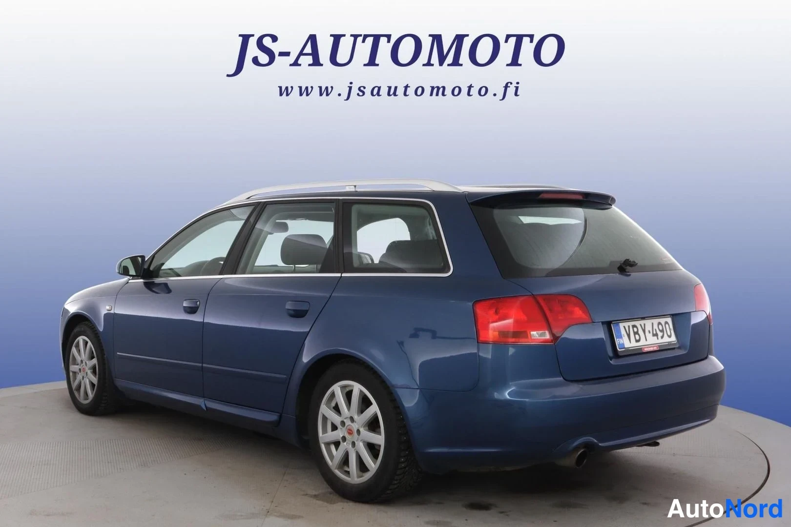 Sininen Audi A4 2008, takaviisto, kuva 6
