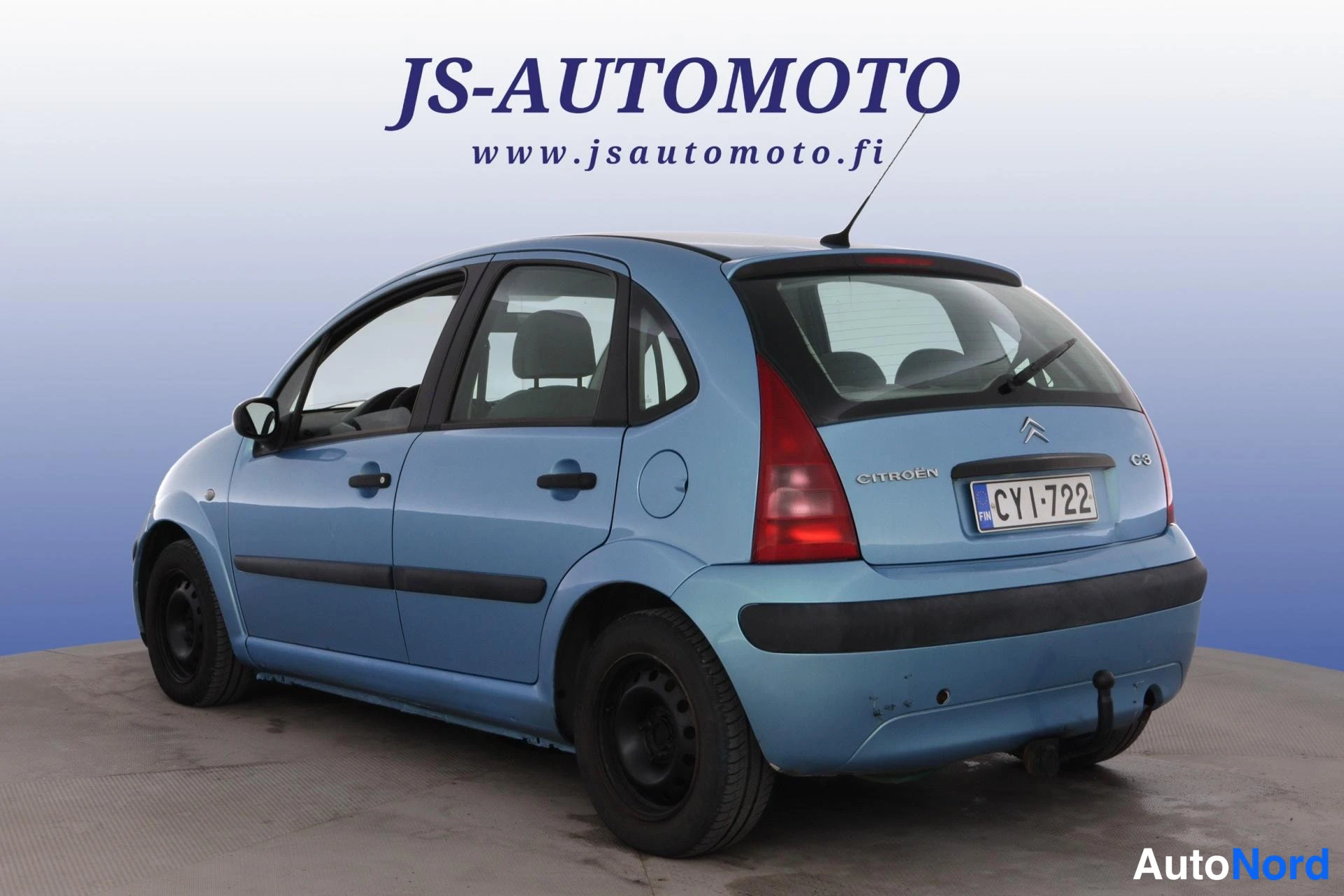 Sininen Citroen C3 2005, takaviisto, kuva 6