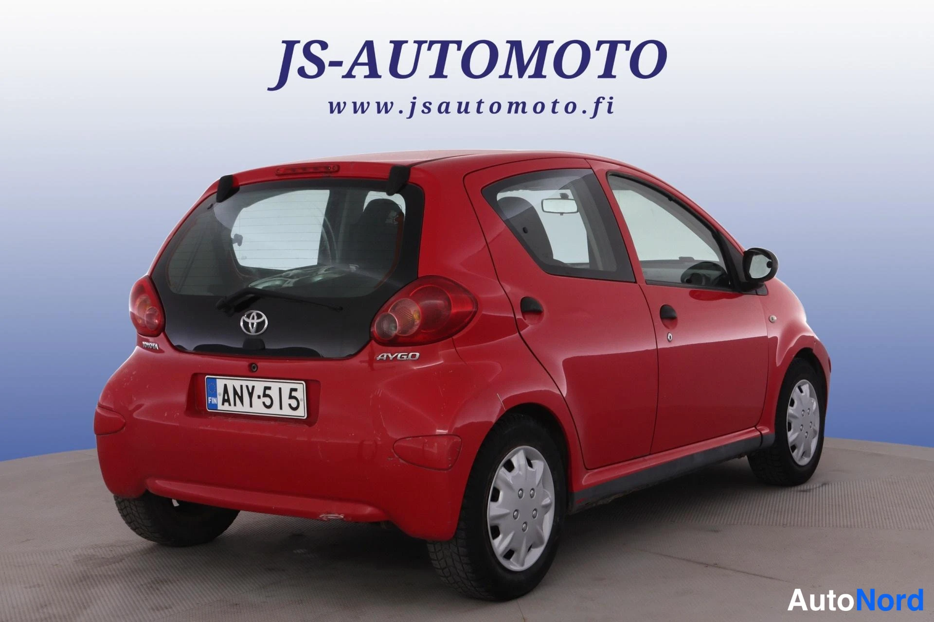 Punainen Toyota Aygo 2008, takaviisto, kuva 5
