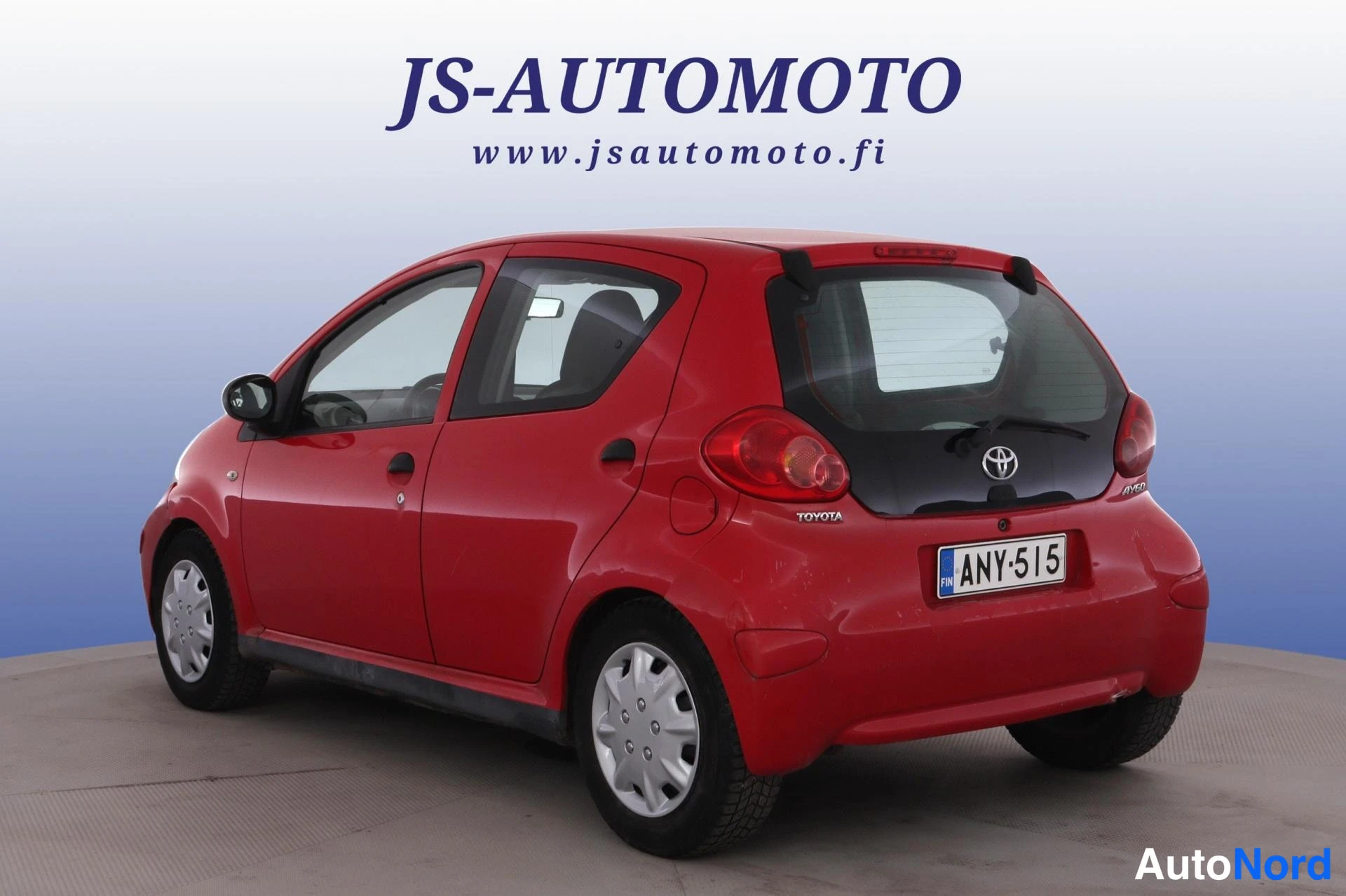 Punainen Toyota Aygo 2008, takaviisto, kuva 6
