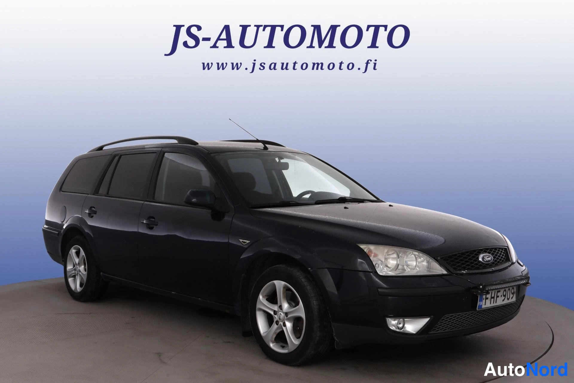 Sininen Ford Mondeo 2005, etuviisto, keula oikealle, kuva 2