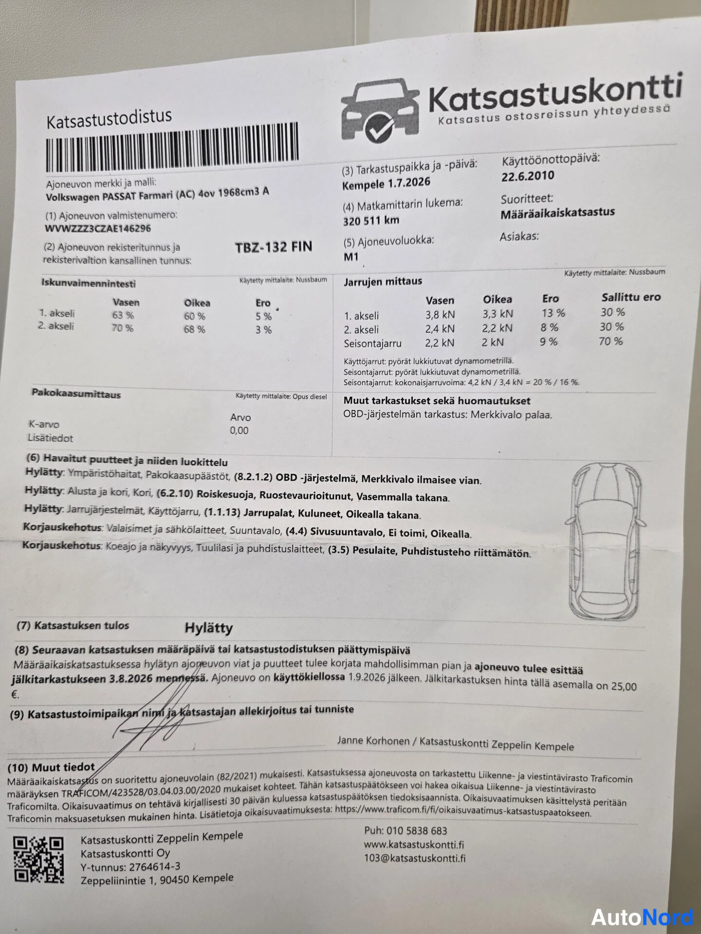 Harmaa Volkswagen Passat 2010, asiakirja, kuva 24