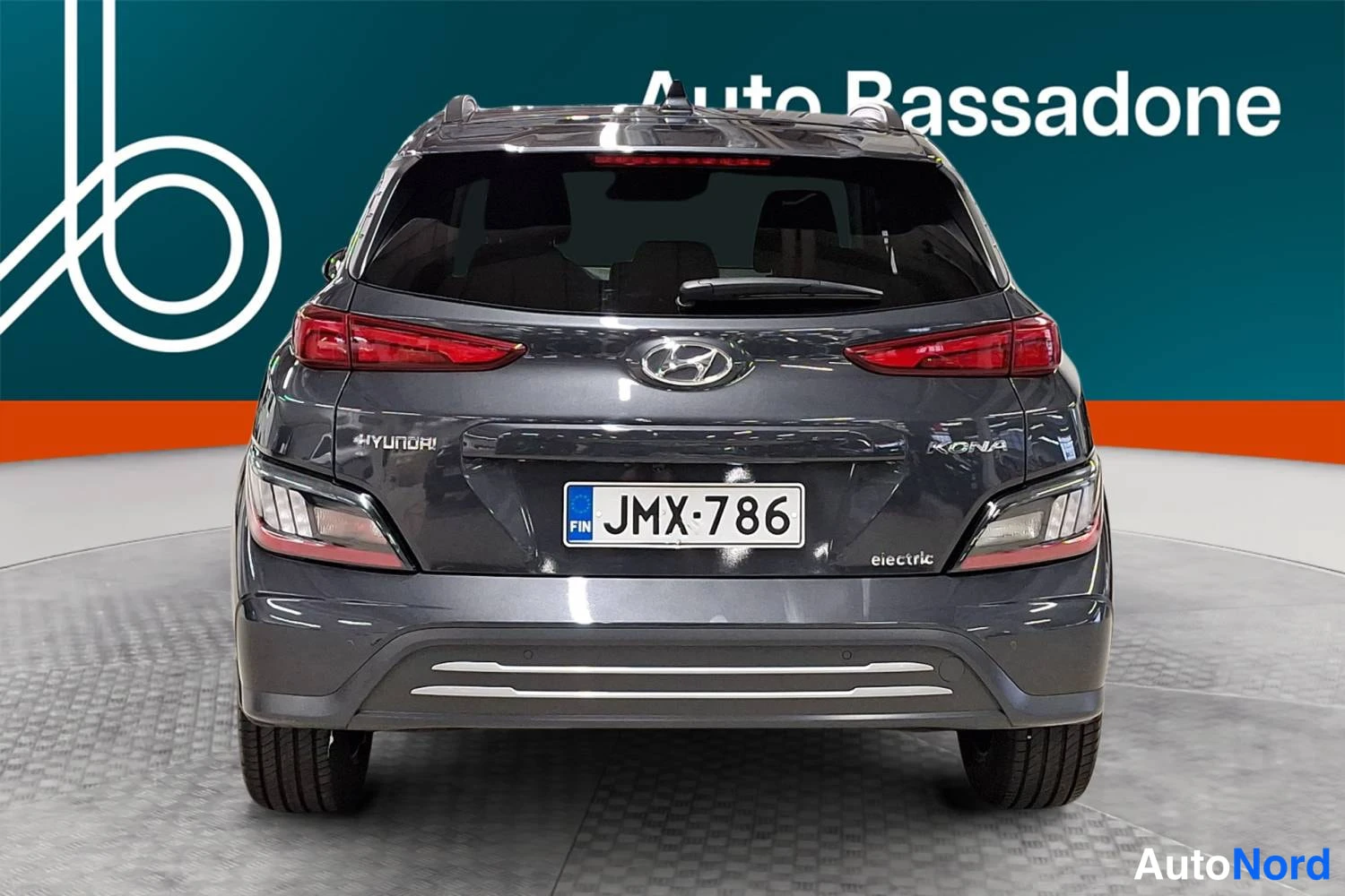 Harmaa Hyundai Kona Electric 2023, takaa, kuva 8