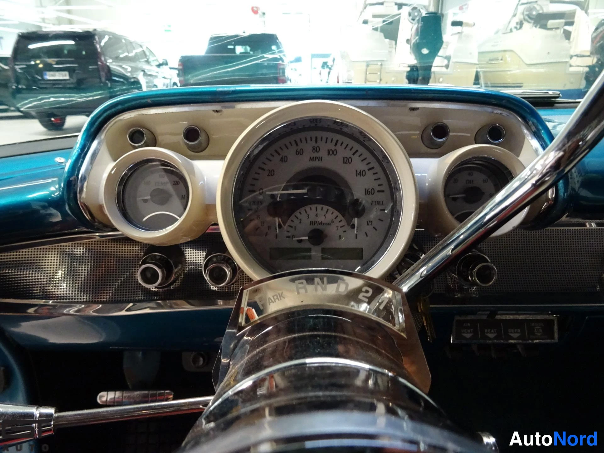 Sininen Chevrolet Bel Air 1957, yksityiskohta, kuva 21