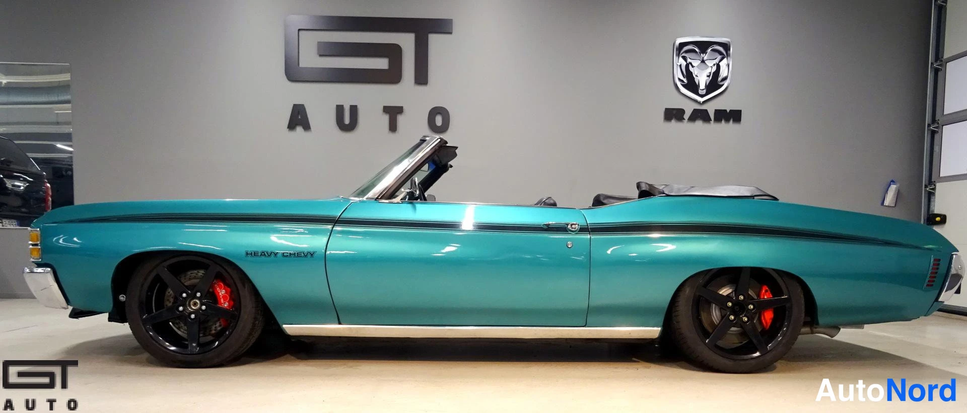 Turkoosi Chevrolet Chevelle 1971, sivulta, kuva 11