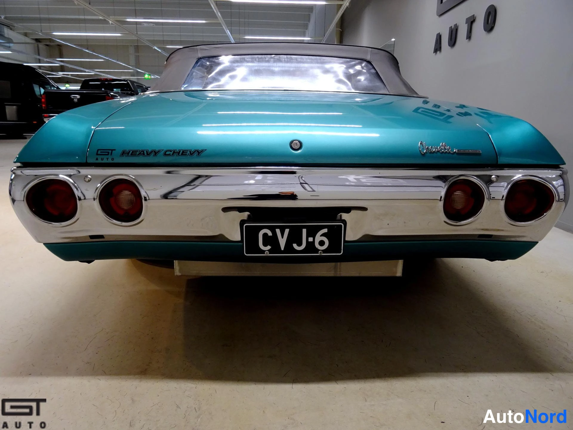 Turkoosi Chevrolet Chevelle 1971, takaa, kuva 20