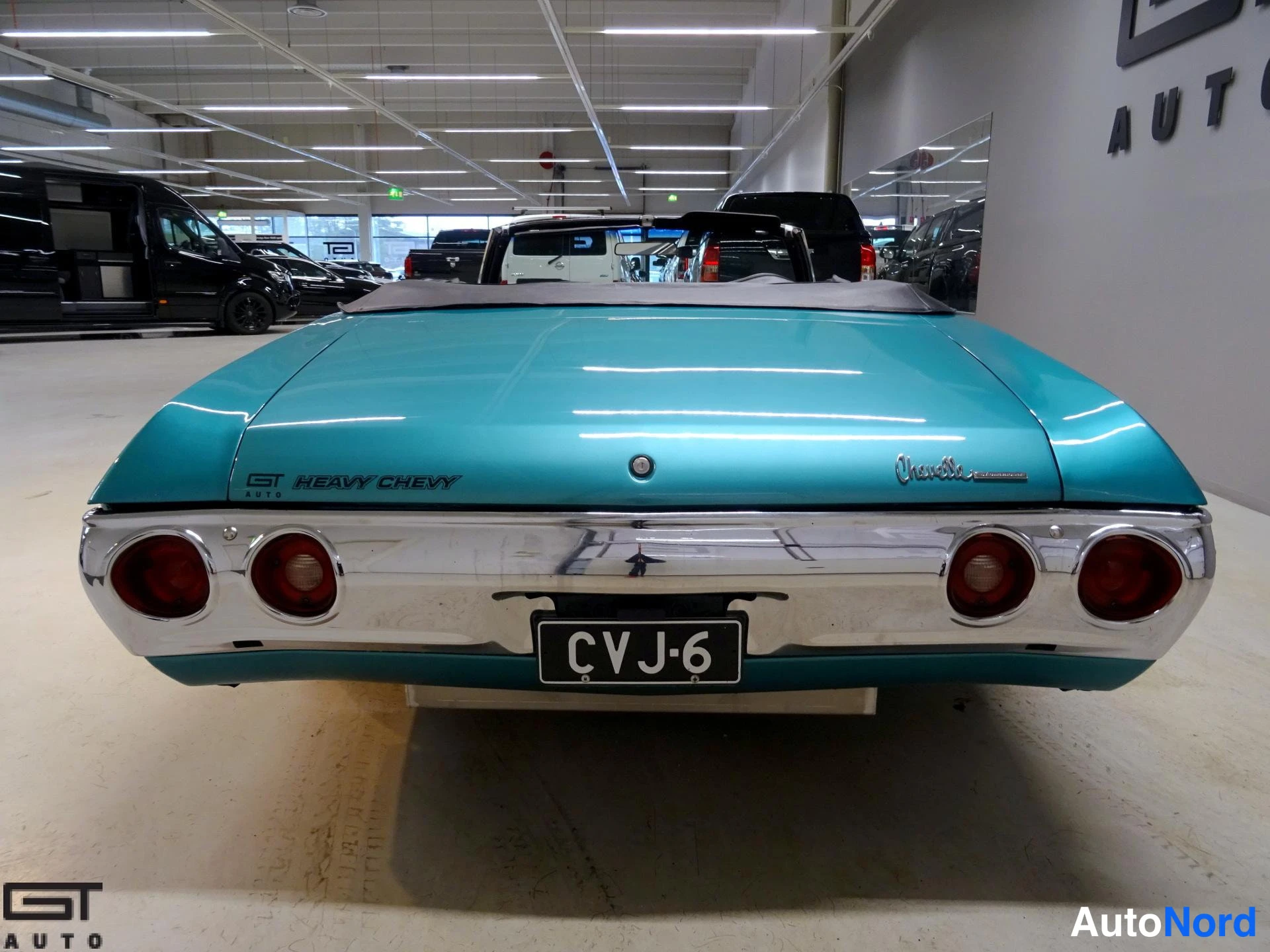 Turkoosi Chevrolet Chevelle 1971, takaa, kuva 19