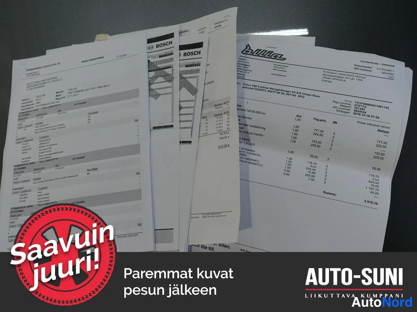Sininen Volvo V60 2012, asiakirja, kuva 9