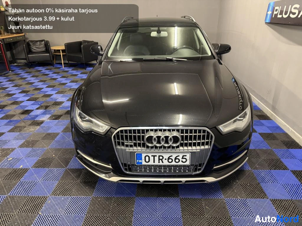 Musta Audi A6 Allroad 2013, edestä, kuva 3