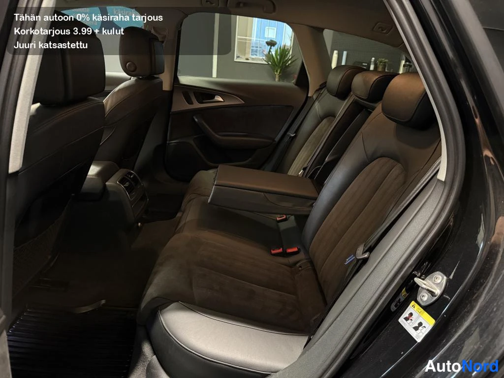 Musta Audi A6 Allroad 2013, takaistuimet, kuva 10