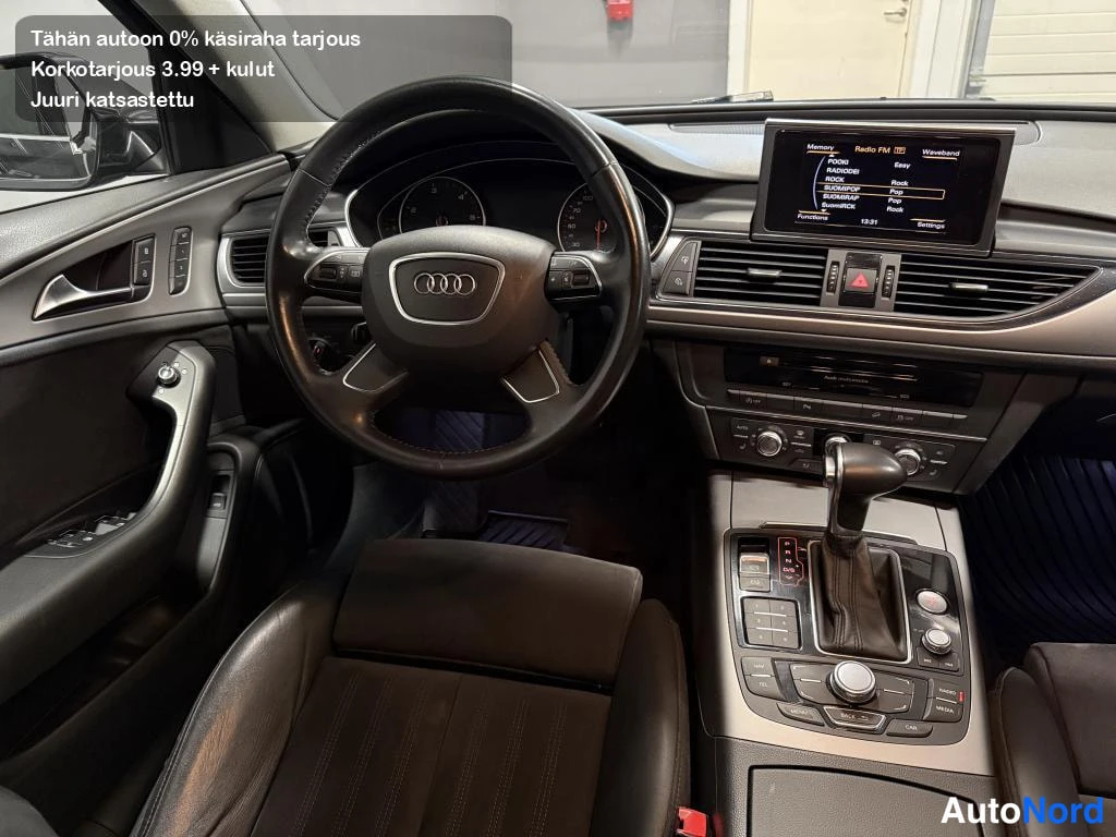 Musta Audi A6 Allroad 2013, ohjaamo, kuva 8