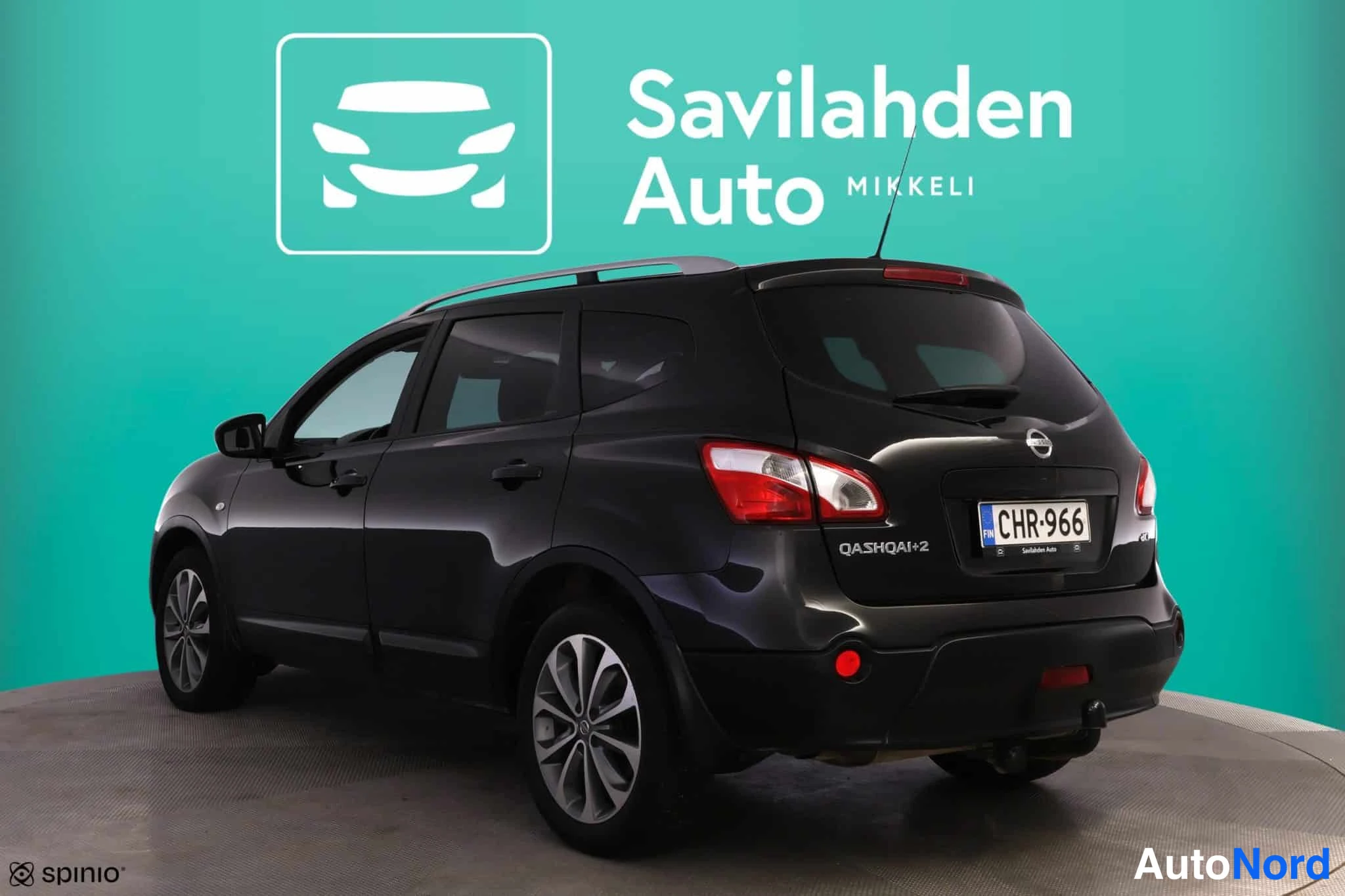 Musta Nissan Qashqai+2 2010, takaviisto, kuva 10