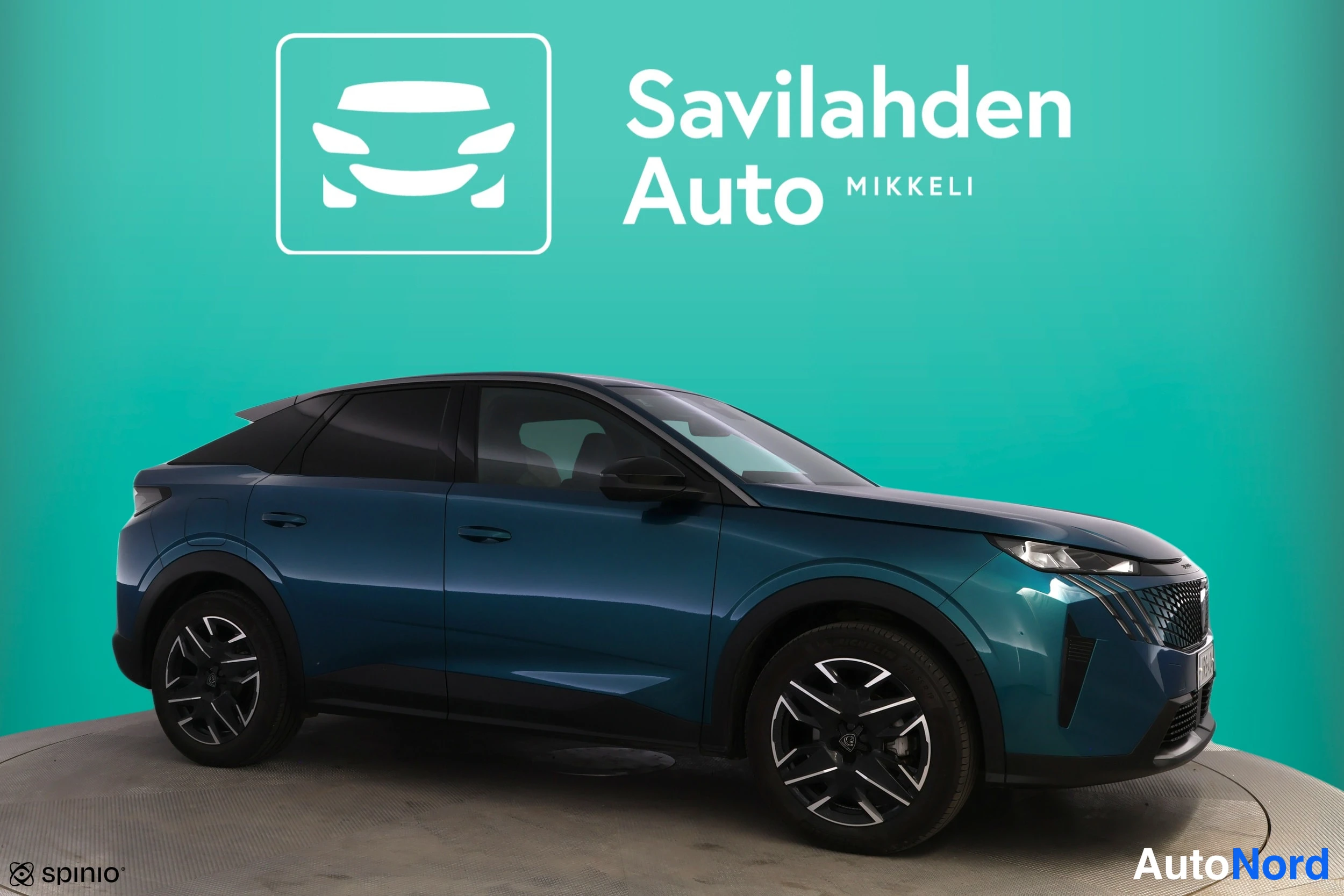 Sininen Peugeot 3008 2024, etuviisto, keula oikealle, kuva 3