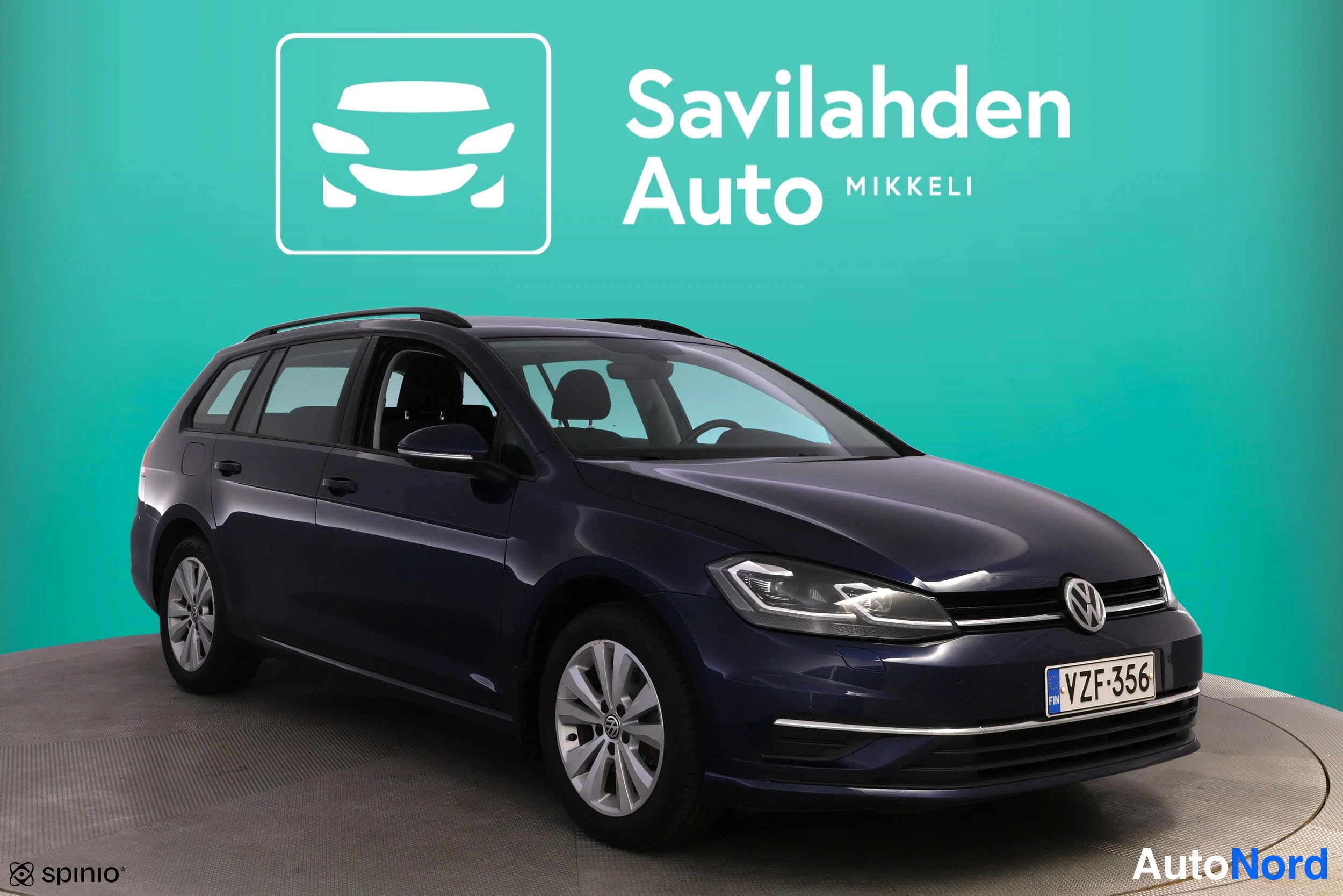 Sininen Volkswagen Golf 2017, etuviisto, keula oikealle, kuva 6